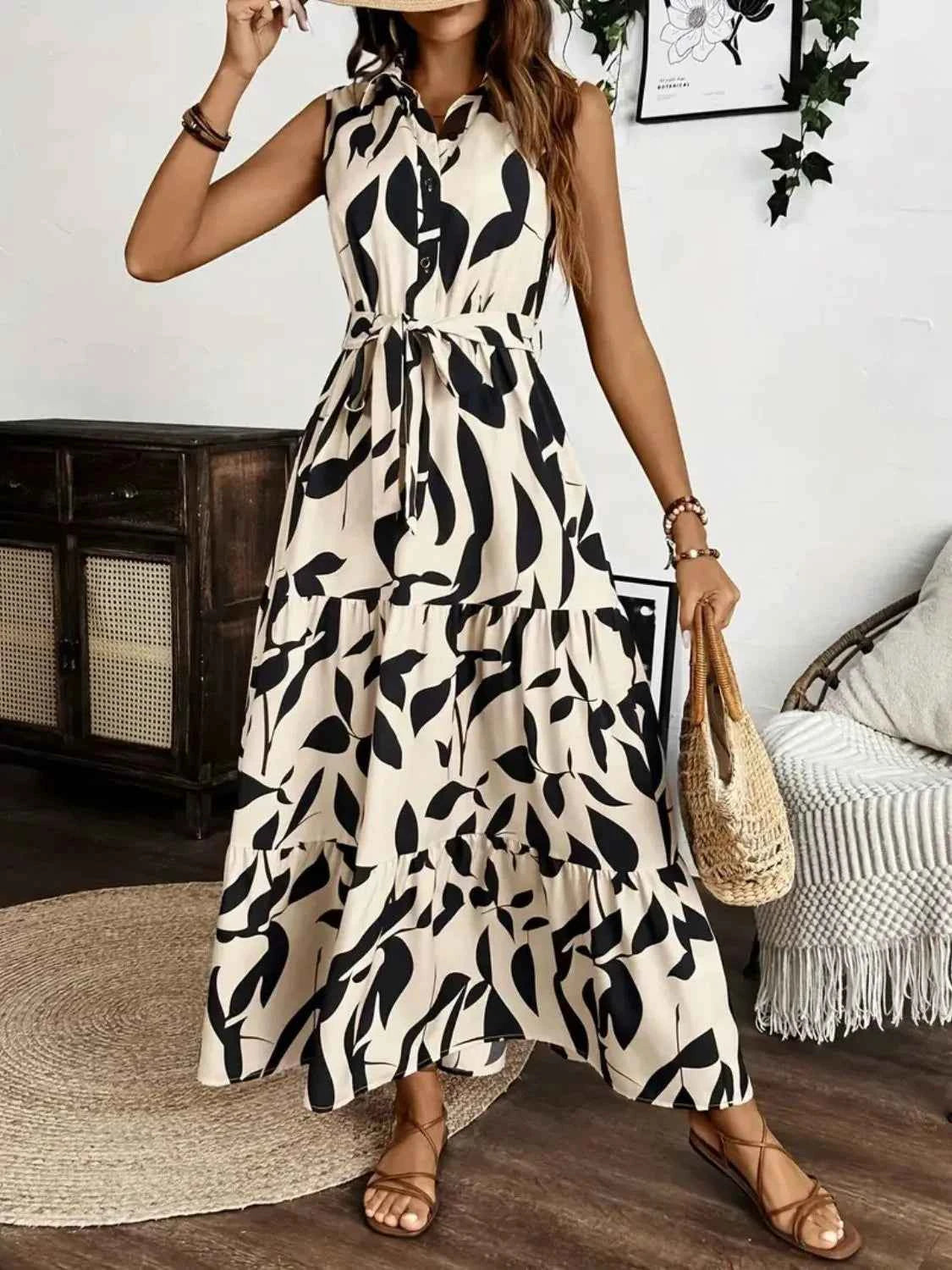 Printed Tie Waist Sleeveless Maxi Dress ddb3aecd-cd85-4d50-a5f5-d4327c5b4ba5-Max-Origin