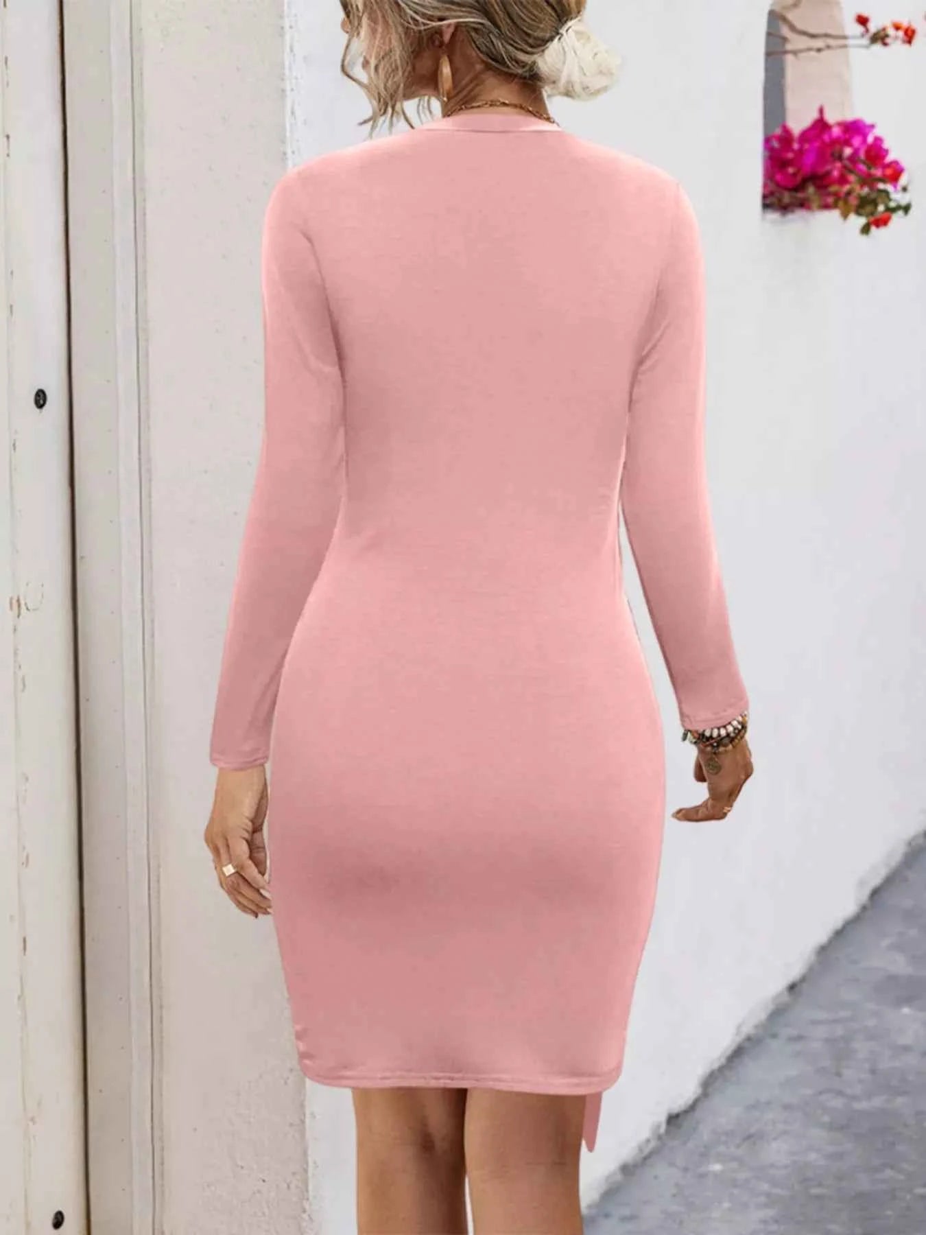 Round Neck Long Sleeve Bodycon Dress de01f984-a469-4c40-a080-9dee5fd67e4b-Max-Origin
