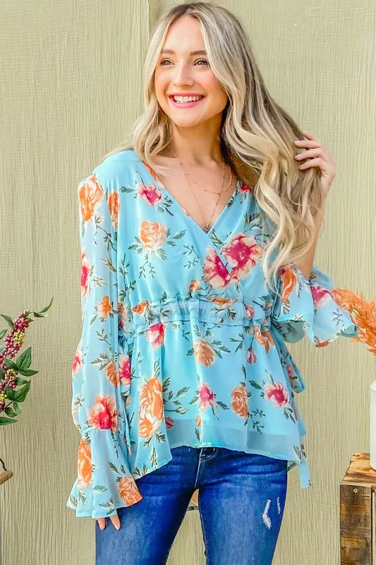 And The Why Floral Print Draw String Bell Sleeve Top de5e24799f9d4ad79d95aef62ac406f9-Max-Origin