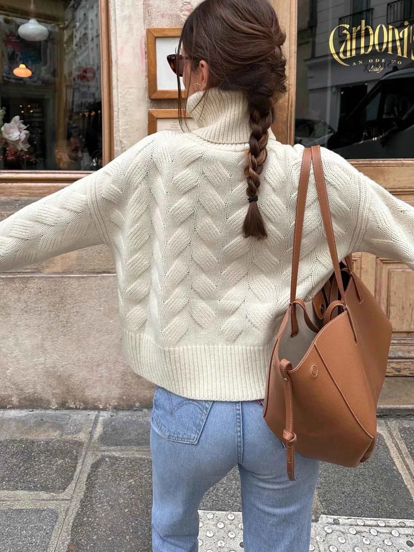 Ribbed Hem Turtleneck Long Sleeve Sweater de77a945-6037-44cb-8b22-d148aab6f01a-Max-Origin