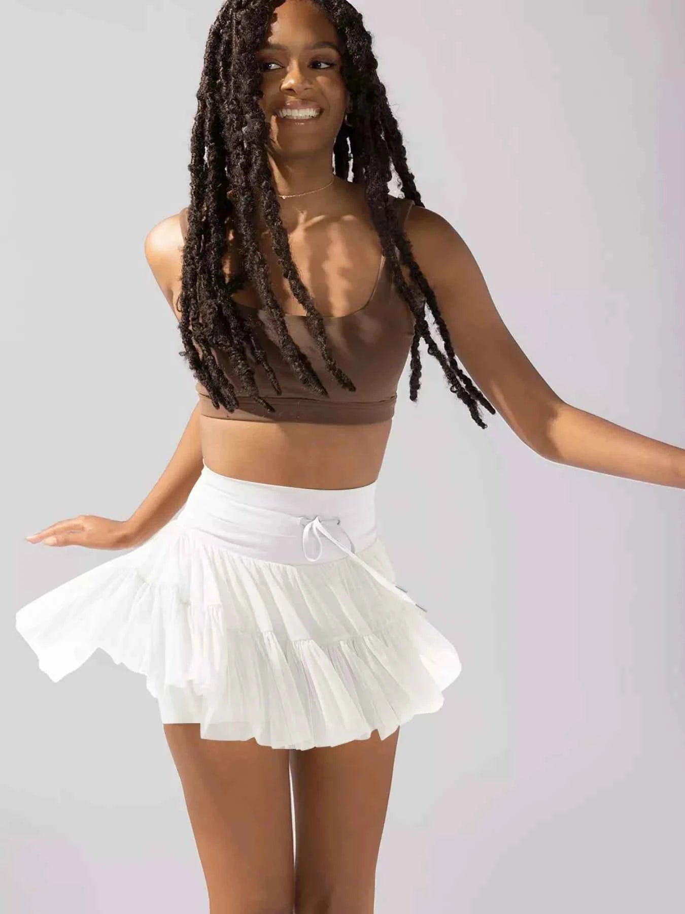 Tiered Skort with Drawstring deab6edc-8016-465a-a1c5-b95ab5be0dc0-Max-Origin