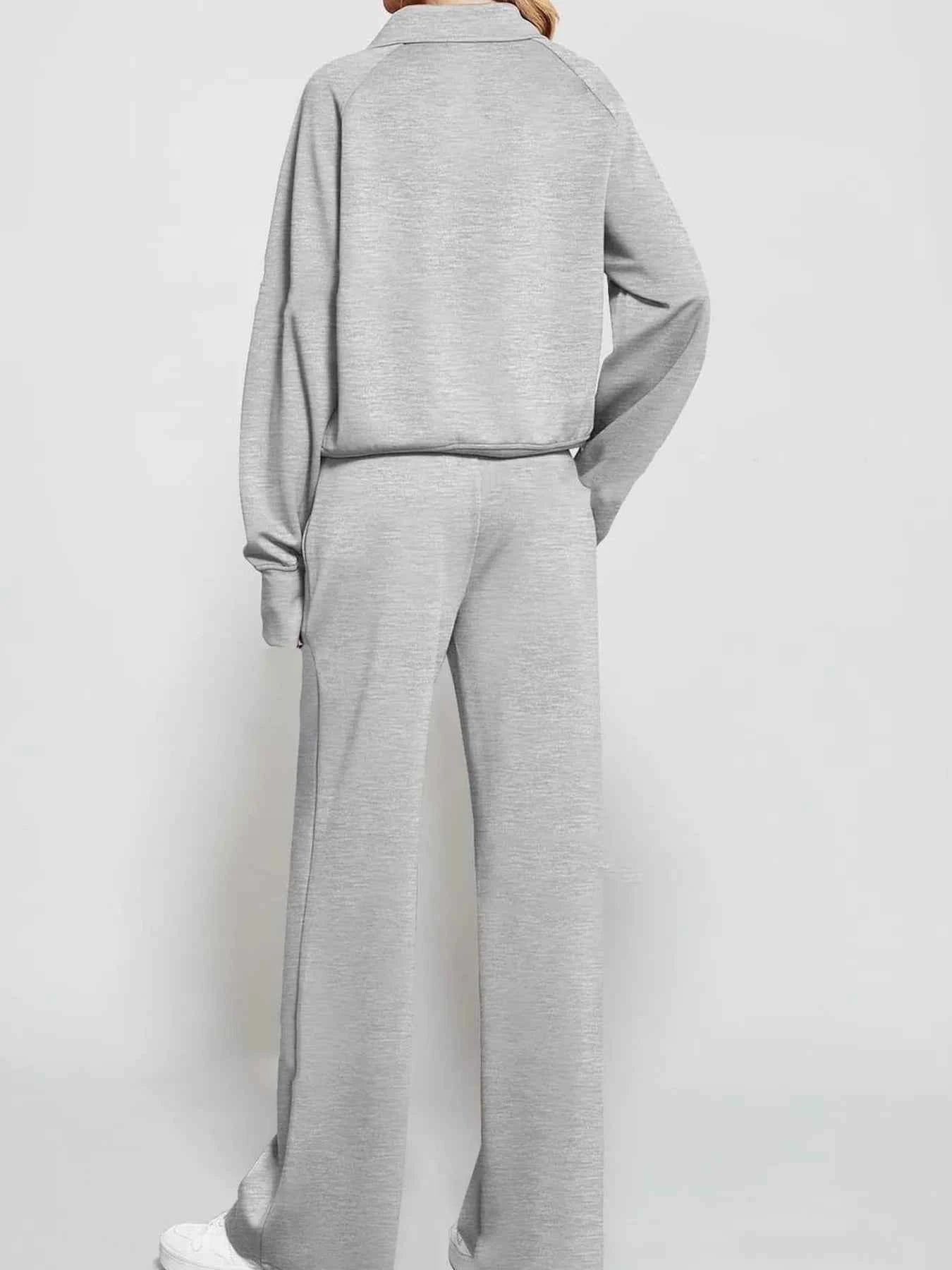 Half Zip Long Sleeve Top and Pants Set df134eda20684087b6c7efc8c70b9ad7-Max-Origin