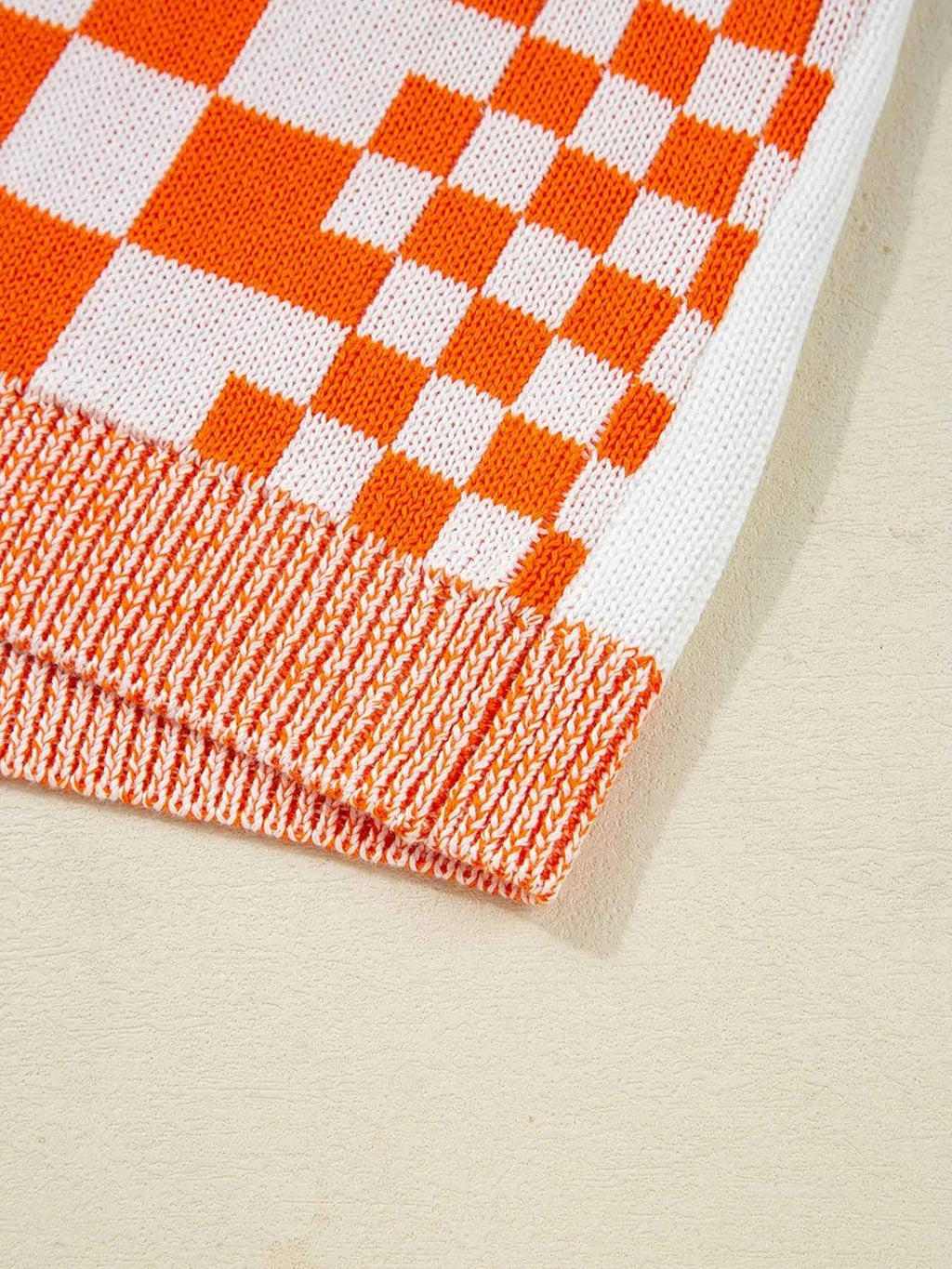 Checkered Pattern Open Front Cardigan e052ac7b-f9c8-4c3d-a689-f7c8b868c43e-Max-Origin