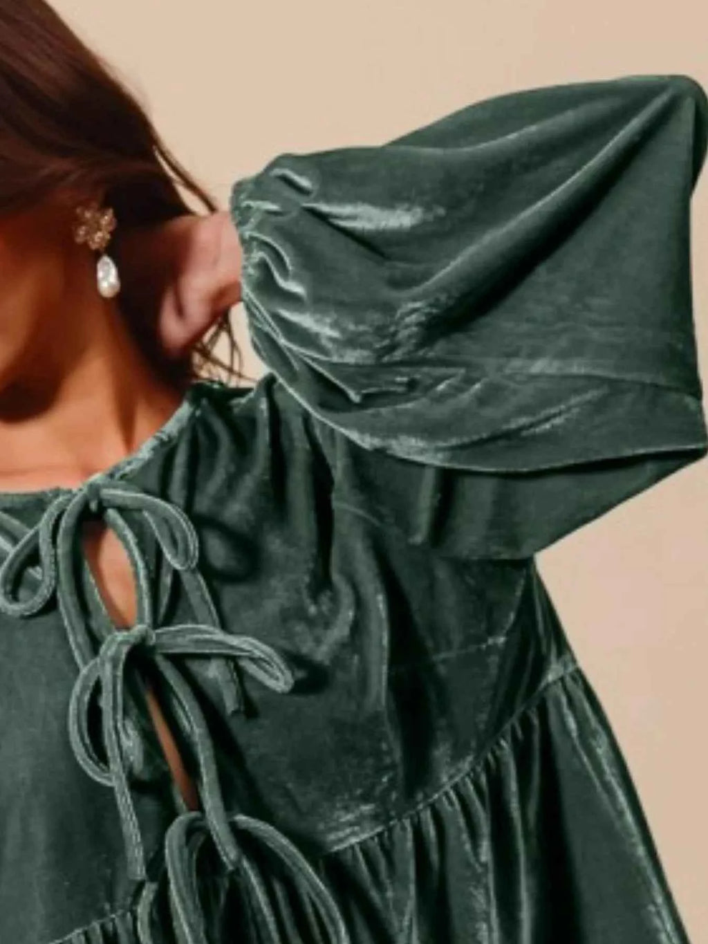 SO ME Spaghetti Strap Front Tie Velvet Holiday Blouse e0654e50-ada6-4bd5-97ab-dbab831ea293-Max-Origin