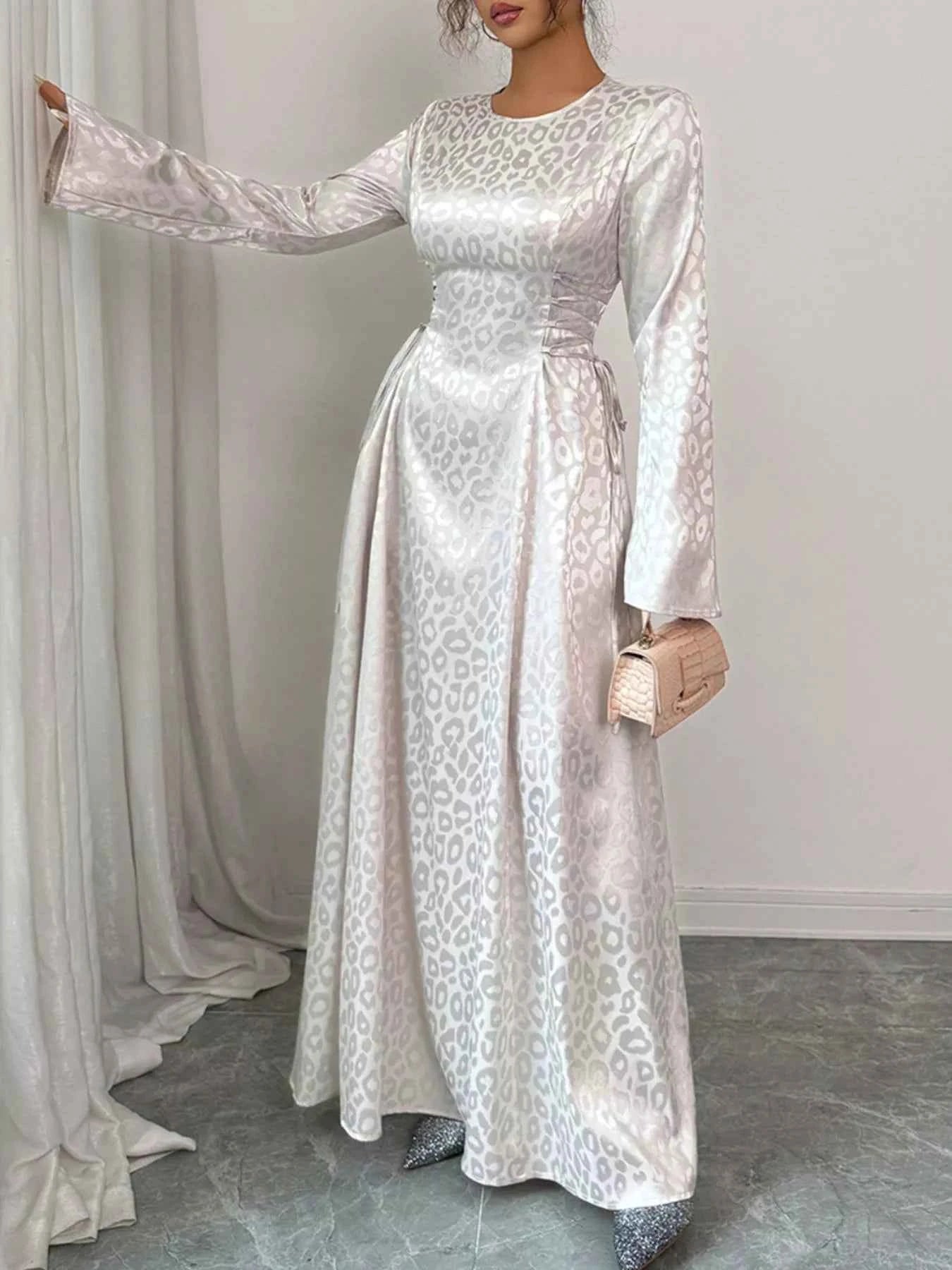 Leopard Lace Up Long Sleeve Maxi Dress e0a35cb6-ac74-486a-8cae-6afc009a3829-Max-Origin