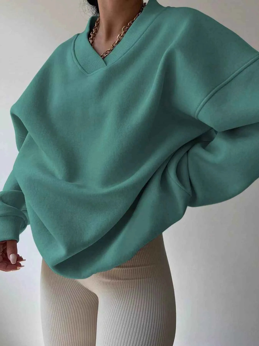 Dropped Shoulder Long Sleeve Oversized Sweatshirt e0cbd8fbb3b649acb7d8d9f696ef740e-Max-Origin