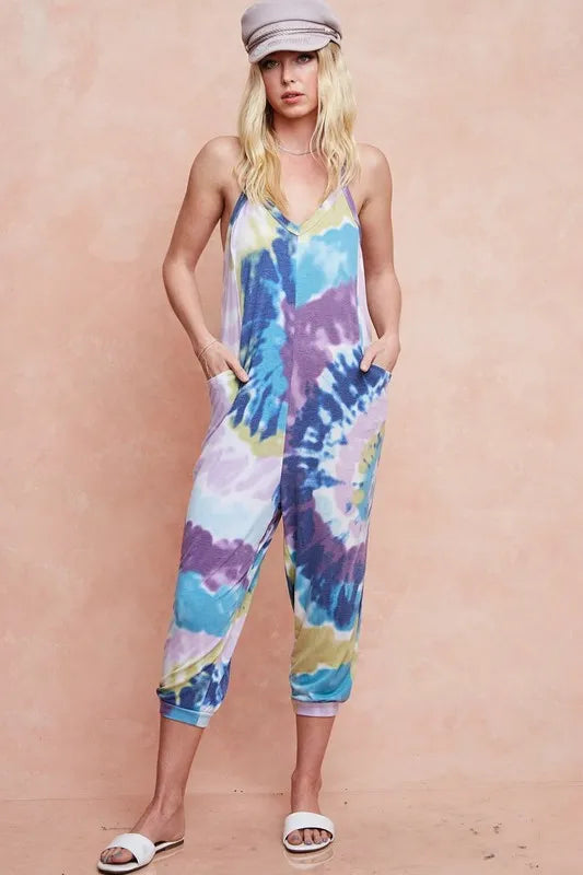BiBi Tie Dye Knit Mid-length Casual Jumpsuit e11354771ef04eaba5a58717282a5a02-Max-Origin