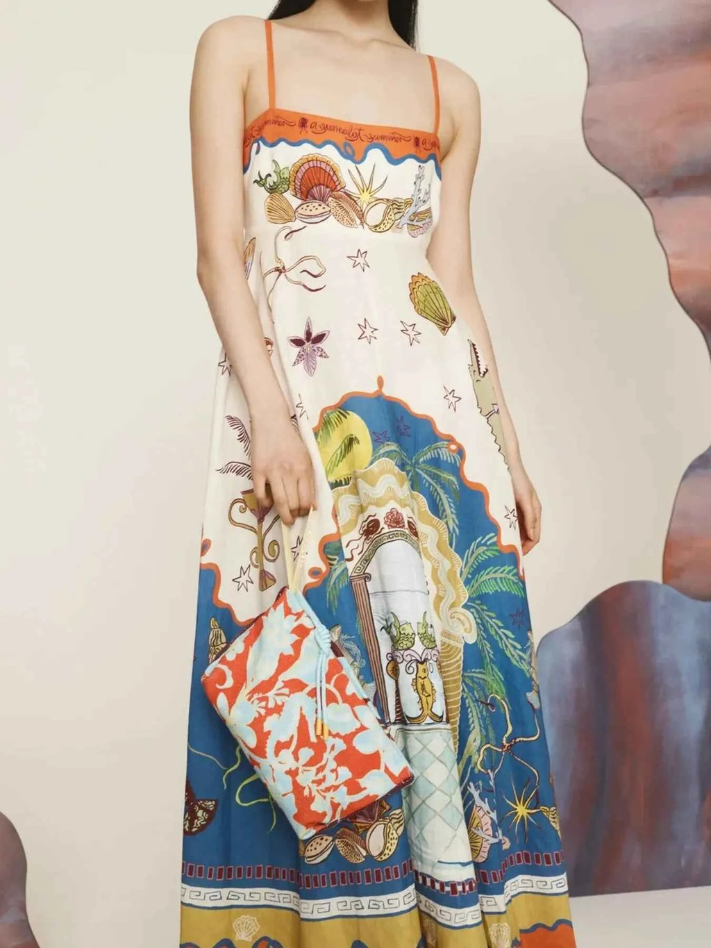 Printed Square Neck Maxi Cami Dress Multicolor e1aa40a1b03649dbab88f30bd4340207-Max-Origin