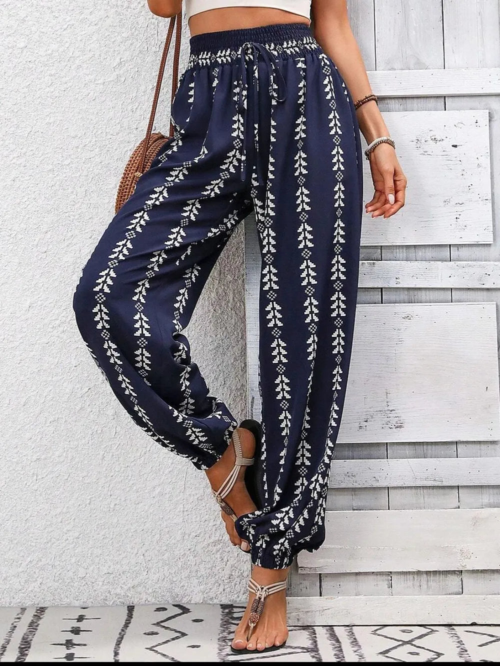 Tied Printed High Waist Pants e1d4faba-694b-45c6-8de8-f7a2ef69c15d-Max