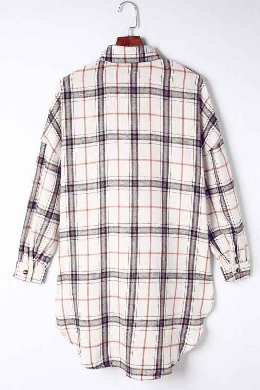 Plaid Side Slit Oversized Shacket e2161471-d9ca-4b02-9d74-15e586dc3600