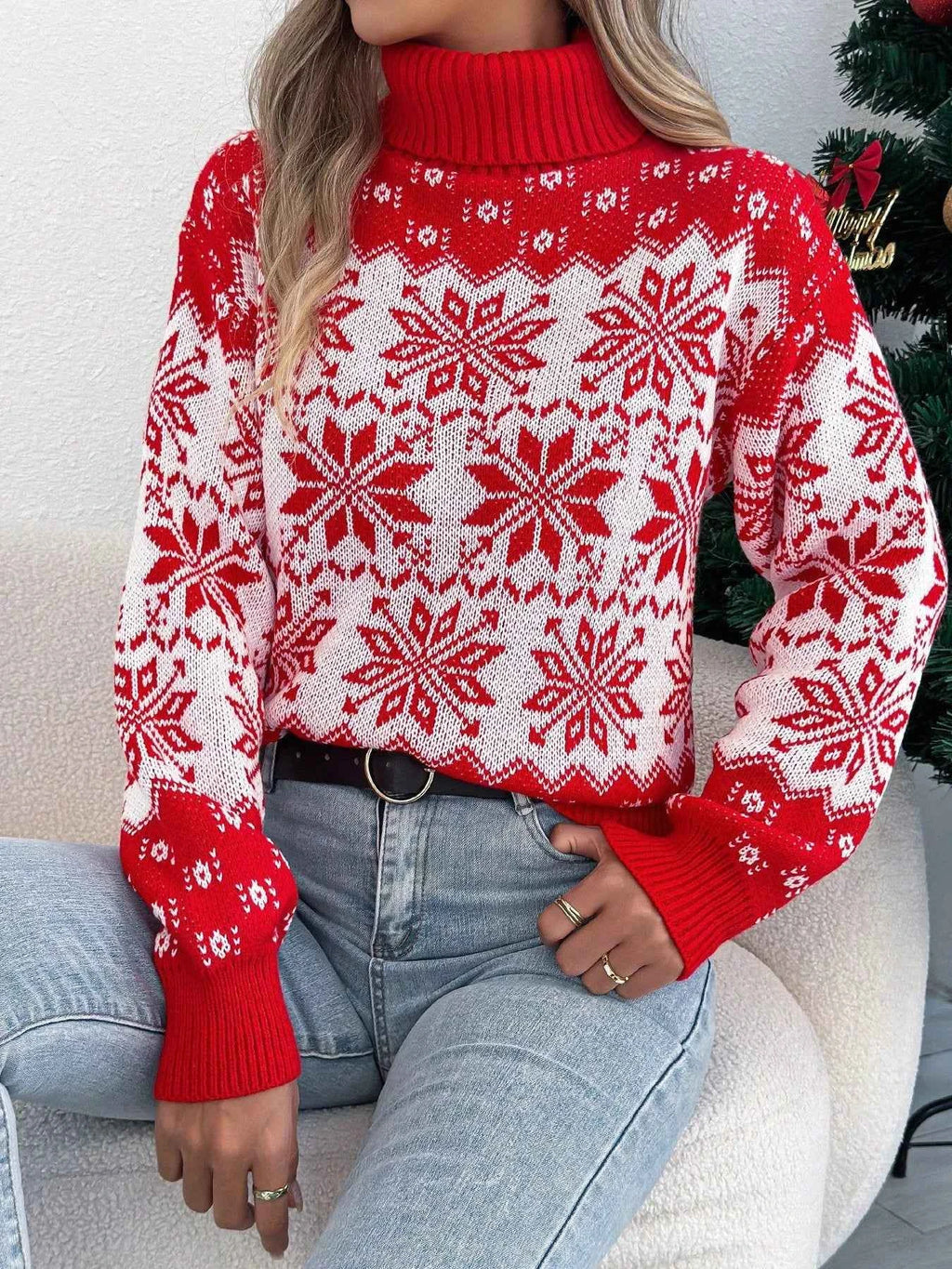 Christmas Snowflake Turtleneck Long Sleeve Sweater e242cd2e-e76b-4848-80fc-c6e43dcf61d8-Max-Origin