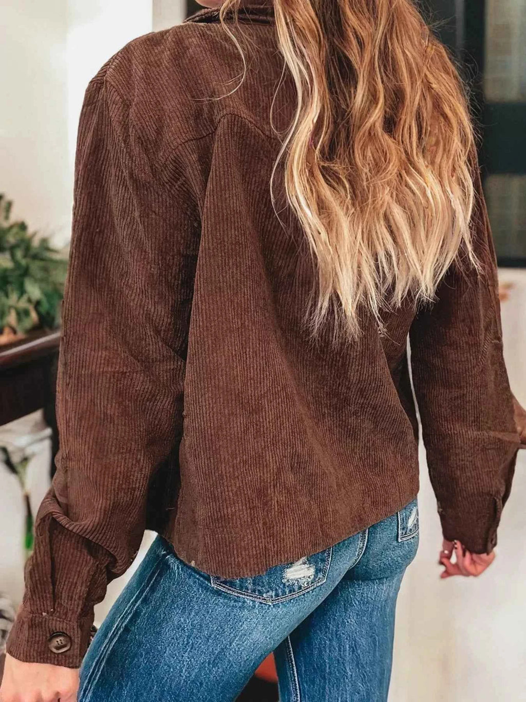 Floral Embroidered Collar Button Front Corduroy Jacket e26b0fbb446b42619a39513403f128d8-Max-Origin