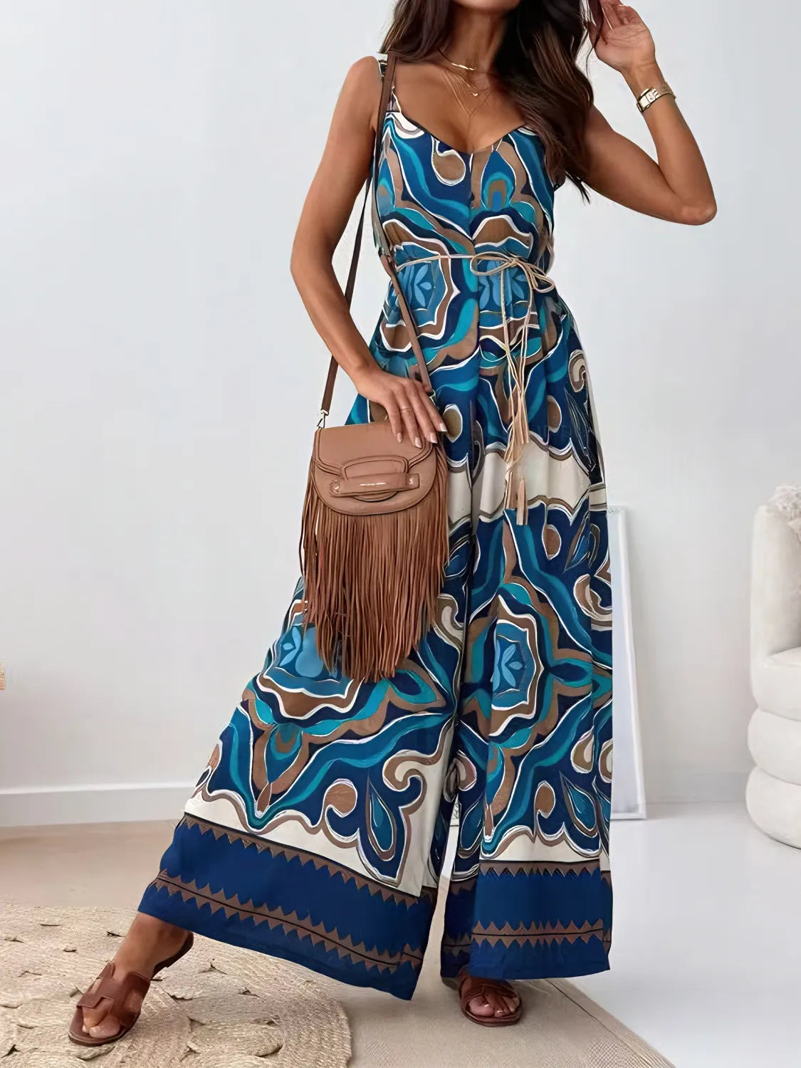 Printed V-Neck Wide Leg Jumpsuit e283c836-232b-4d1f-b559-85fa3963ef4e-Max-Origin