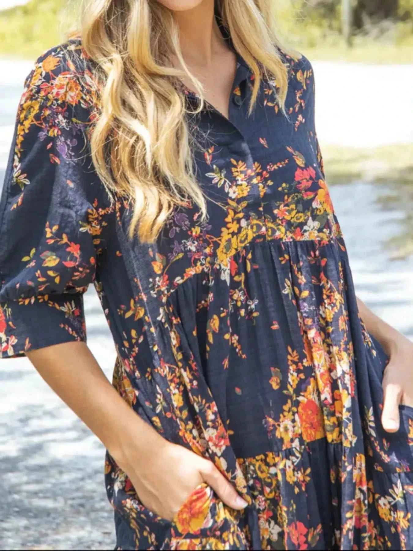 Full Size Printed Half Sleeve Midi Dress Plus Size Black e29dda3d-42bb-40c4-8f88-c016e2bc16ec-Max-Origin