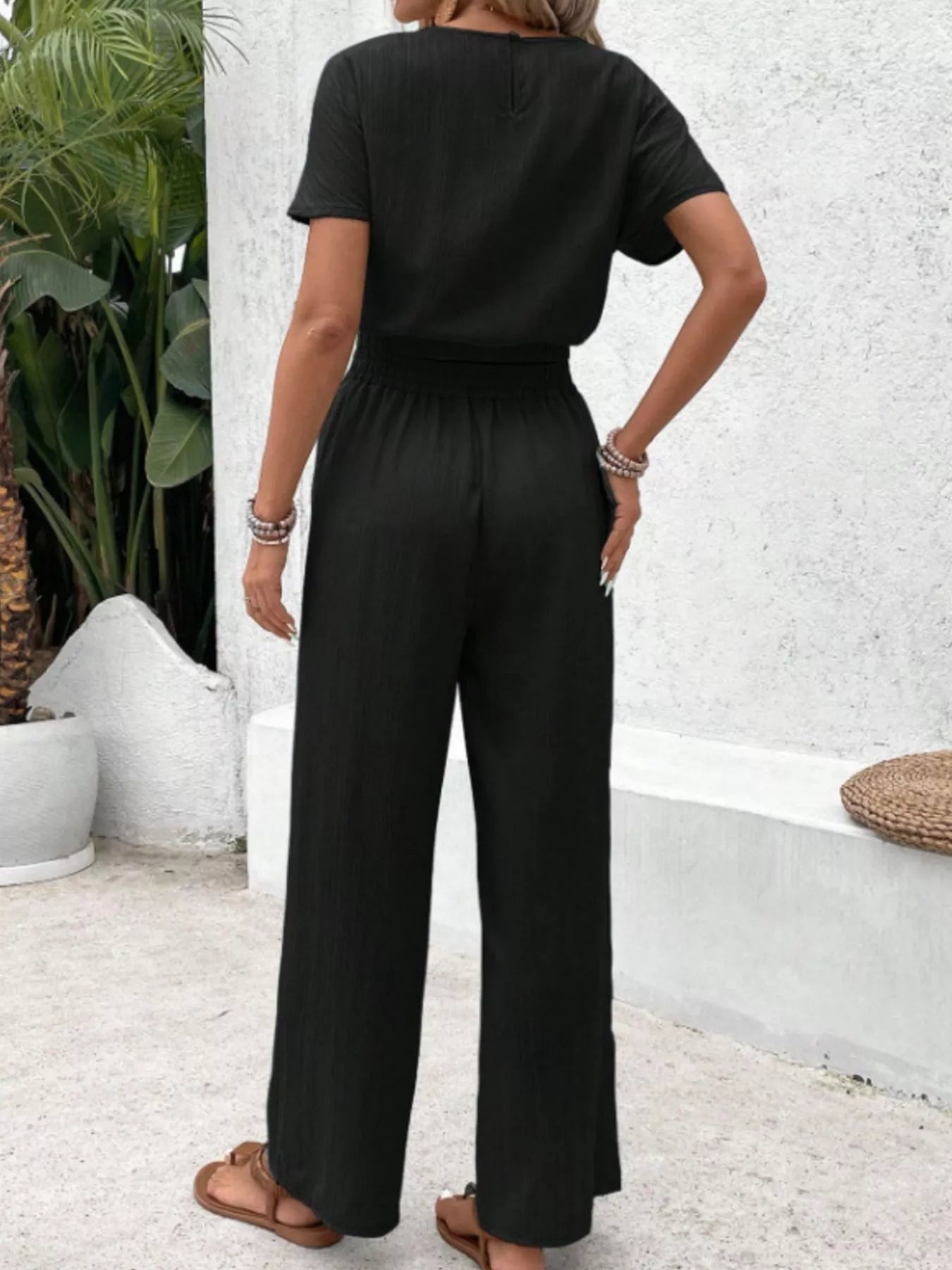 Round Neck Short Sleeve Top and Pants Set e2a969ee-76f1-42c2-878f-c007509ae9be-Max-Origin