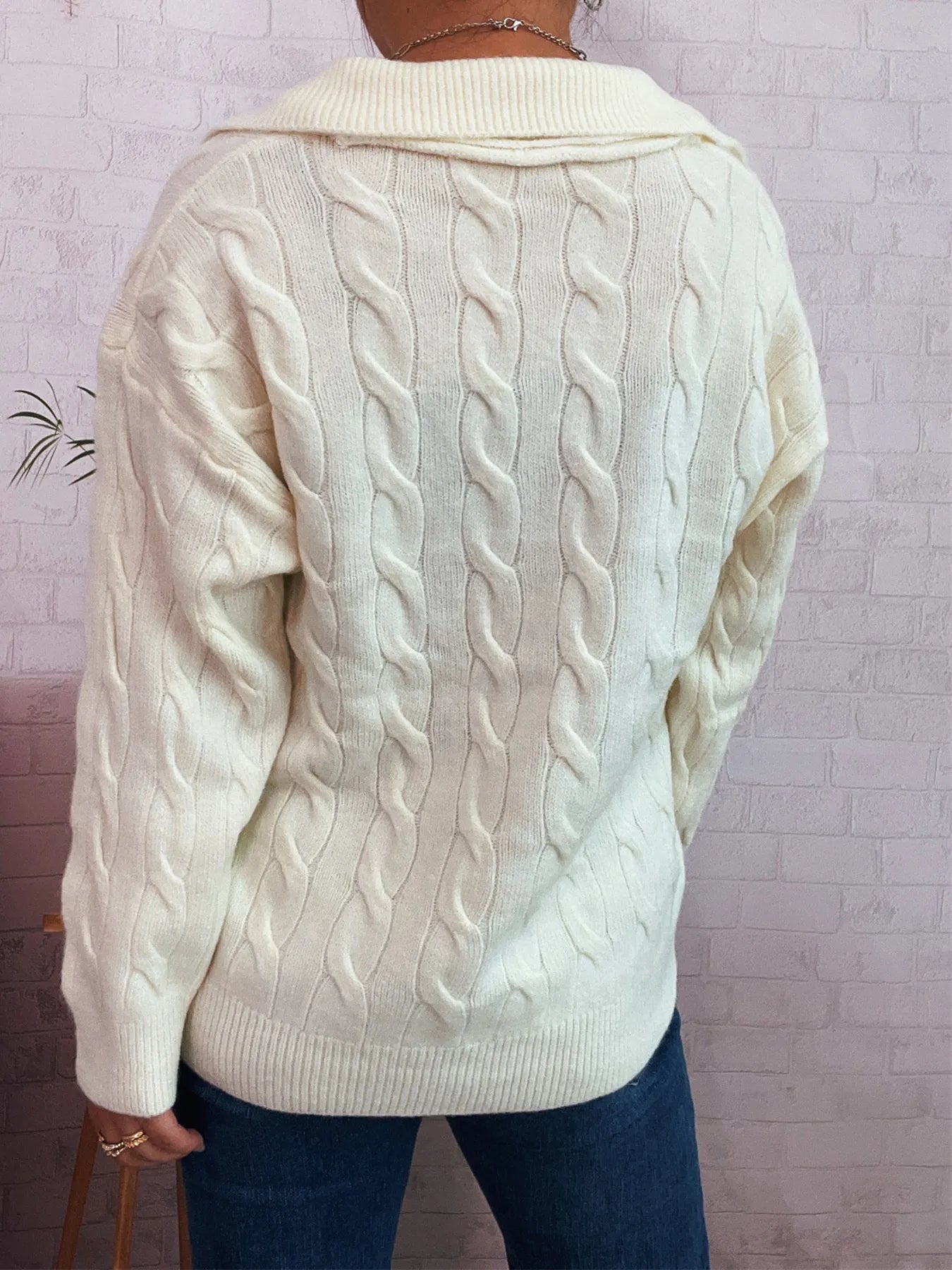 Cable Knit Johnny Collar Sweater e2e96a2a786347dda7a836a1165aa939-Max-Origin
