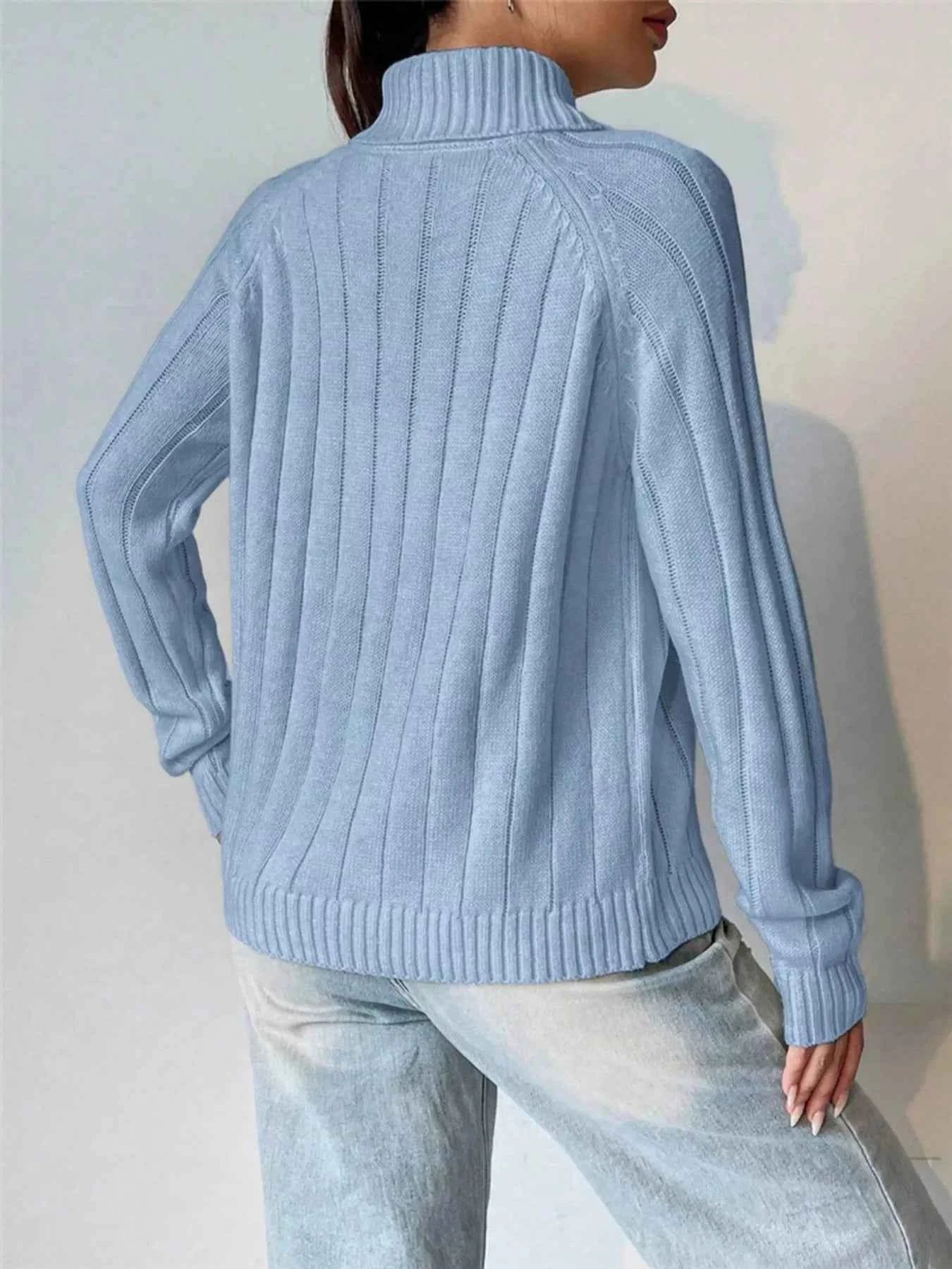 Ribbed Turtleneck Long Sleeve Sweater e2f4a66d045e4659b029c0e8fbc94074-Max-Origin