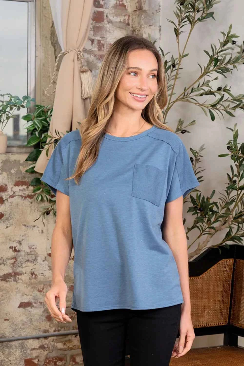 Sew In Love Full Size Exposed Seam Round Neck Short Sleeve T-Shirt e386a7bb-fff8-428b-bcdc-0e87b234bdf4-Max