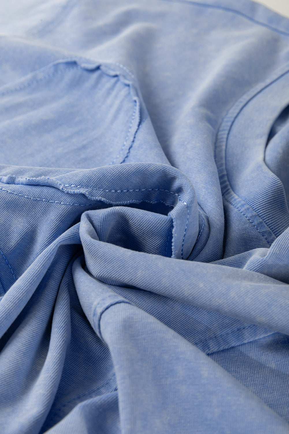 Sky Blue Mineral Wash Flower Patchwork Mini T Shirt Dress e40bcc0d5ae61ebd