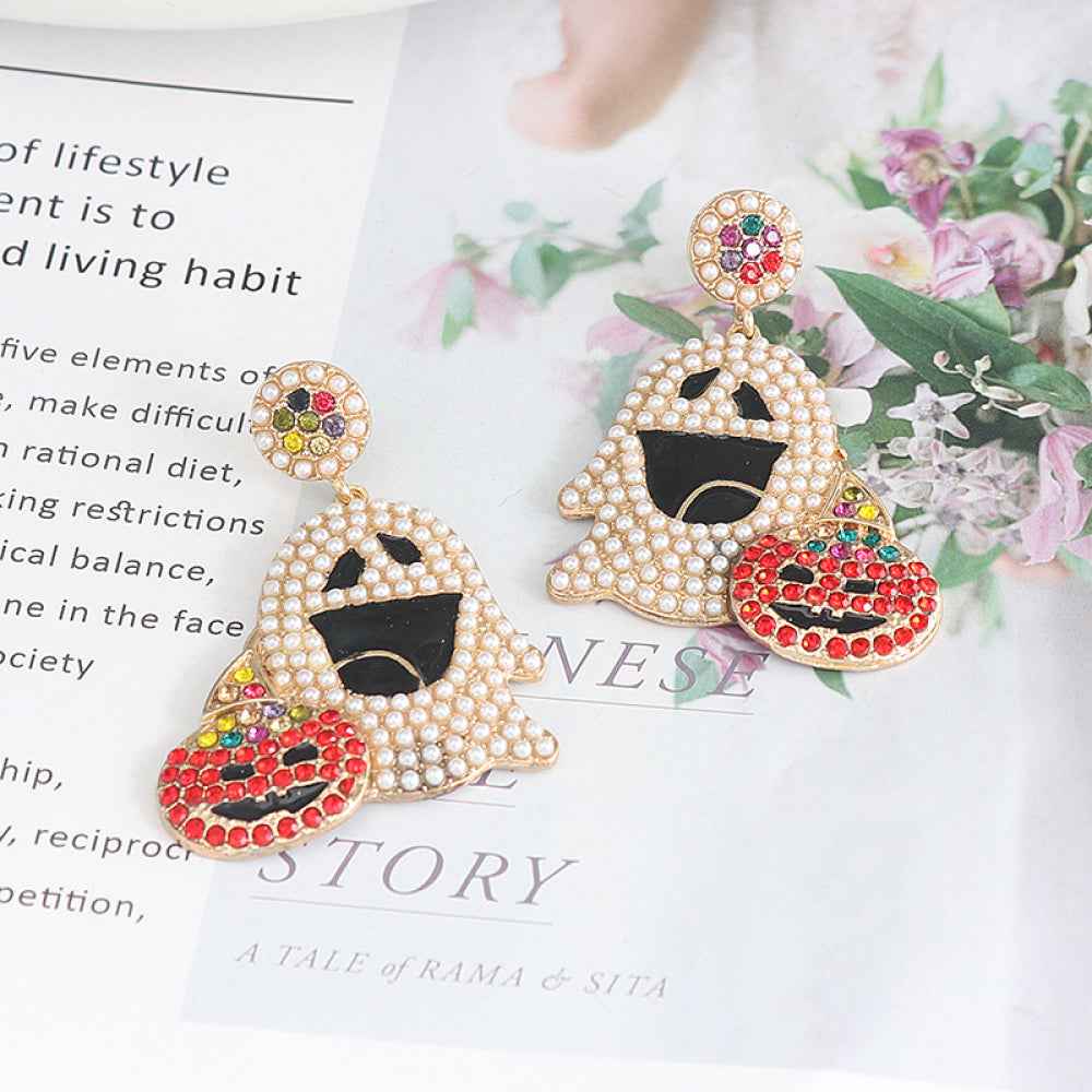 Ghost Rhinestone Alloy Earrings e4175fa5272f4ad991f76ce94c2c3547-Max