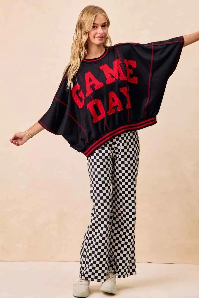 BiBi Gameday Theme Checkered Printed Pants e42e1aebd18b4aa0a4b866a7ec1c91cc-Max-Origin