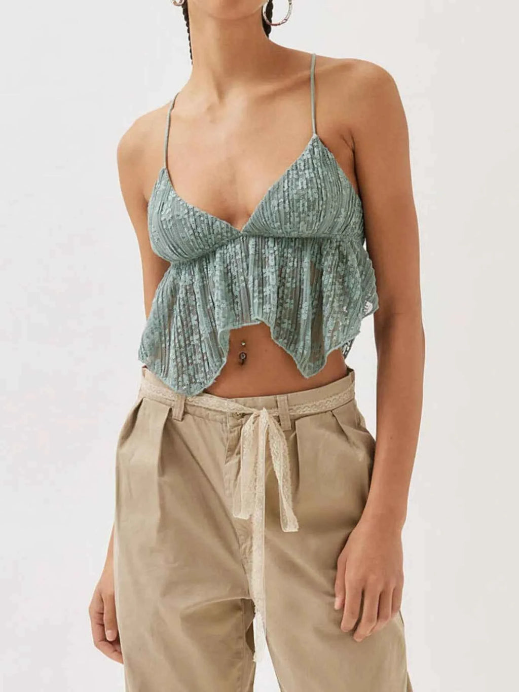 Lace Cropped Cami with Flowy Hem e4547b4b-4b9d-41c8-9822-539bb6a516a7-Max-Origin