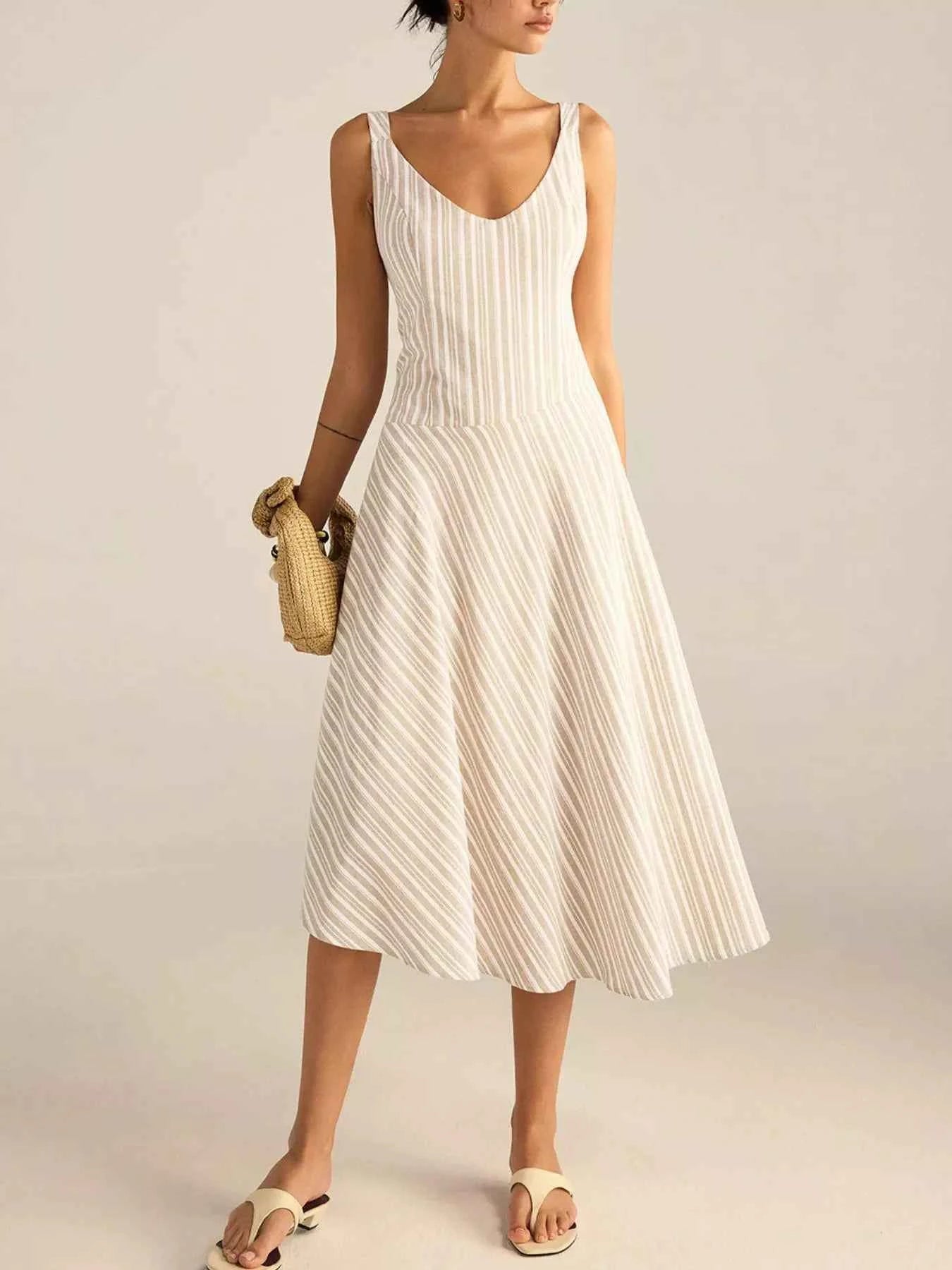 Full Size Striped Sleeveless Midi Dress Plus Size e4d180f2-34c2-415f-80a1-8098d84c5749-Max-Origin