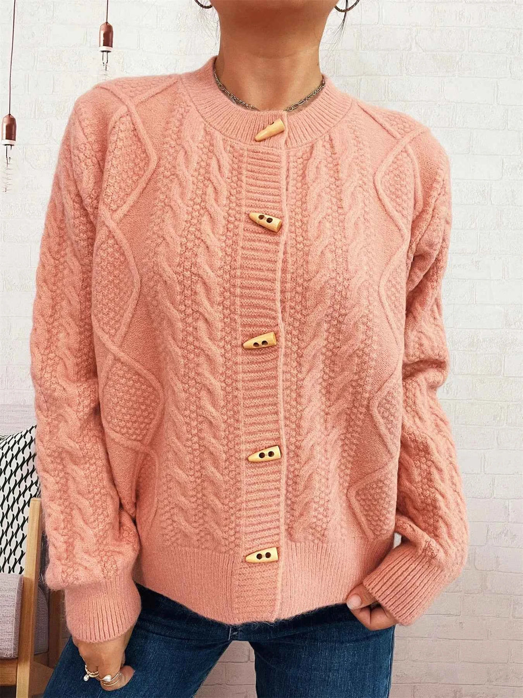 Cable Knit Button-Up Cardigan e4d3d93cb5884652b3a361edfbcdf2d3-Max-Origin