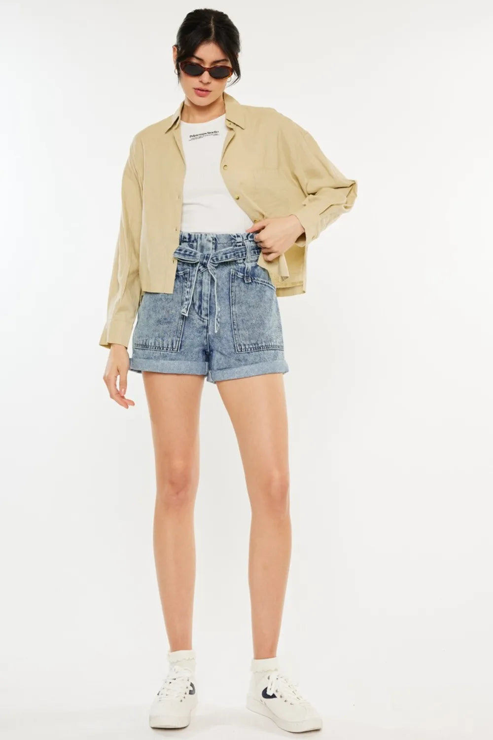 Kancan Ultra High Rise Paperbag Denim Shorts Medium e4fb0a7d-a1a6-48ab-ba34-381af132ba65-Max