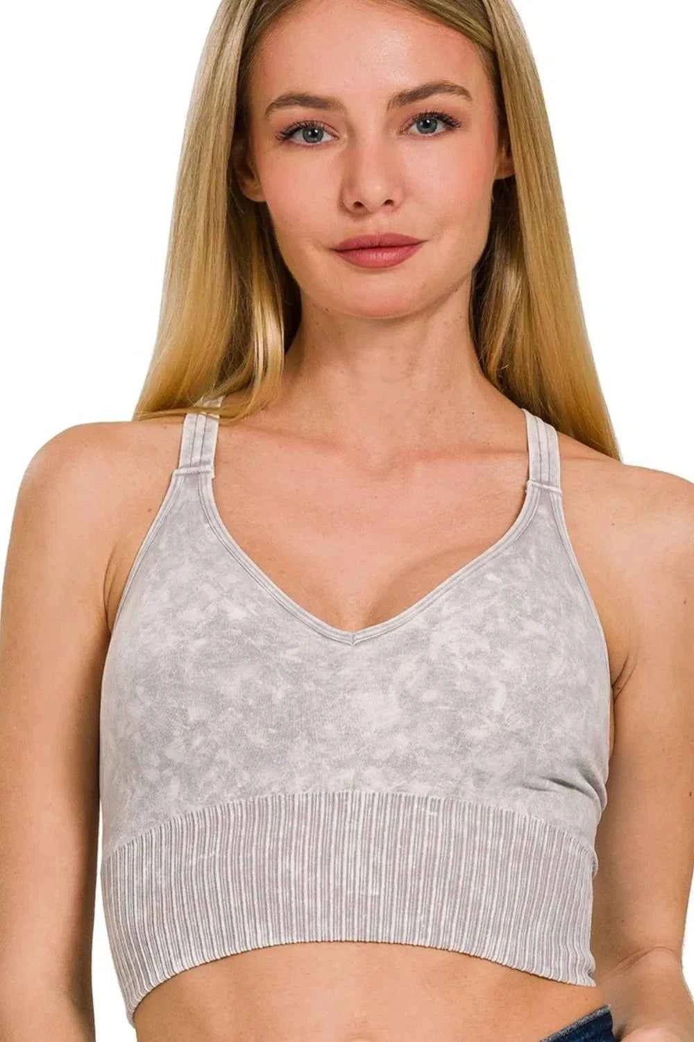 Zenana Washed Crisscross Strap Back Seamless Tank Top SLEET e54612d5-f40e-4998-a310-b803ae9f891f-Max-Origin