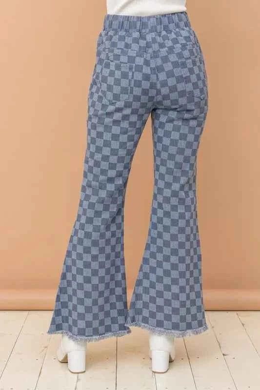 And The Why Checkerboard High Waist Bell Pants e569eba281af40c4b5365dc8e5aef68d-Max-Origin