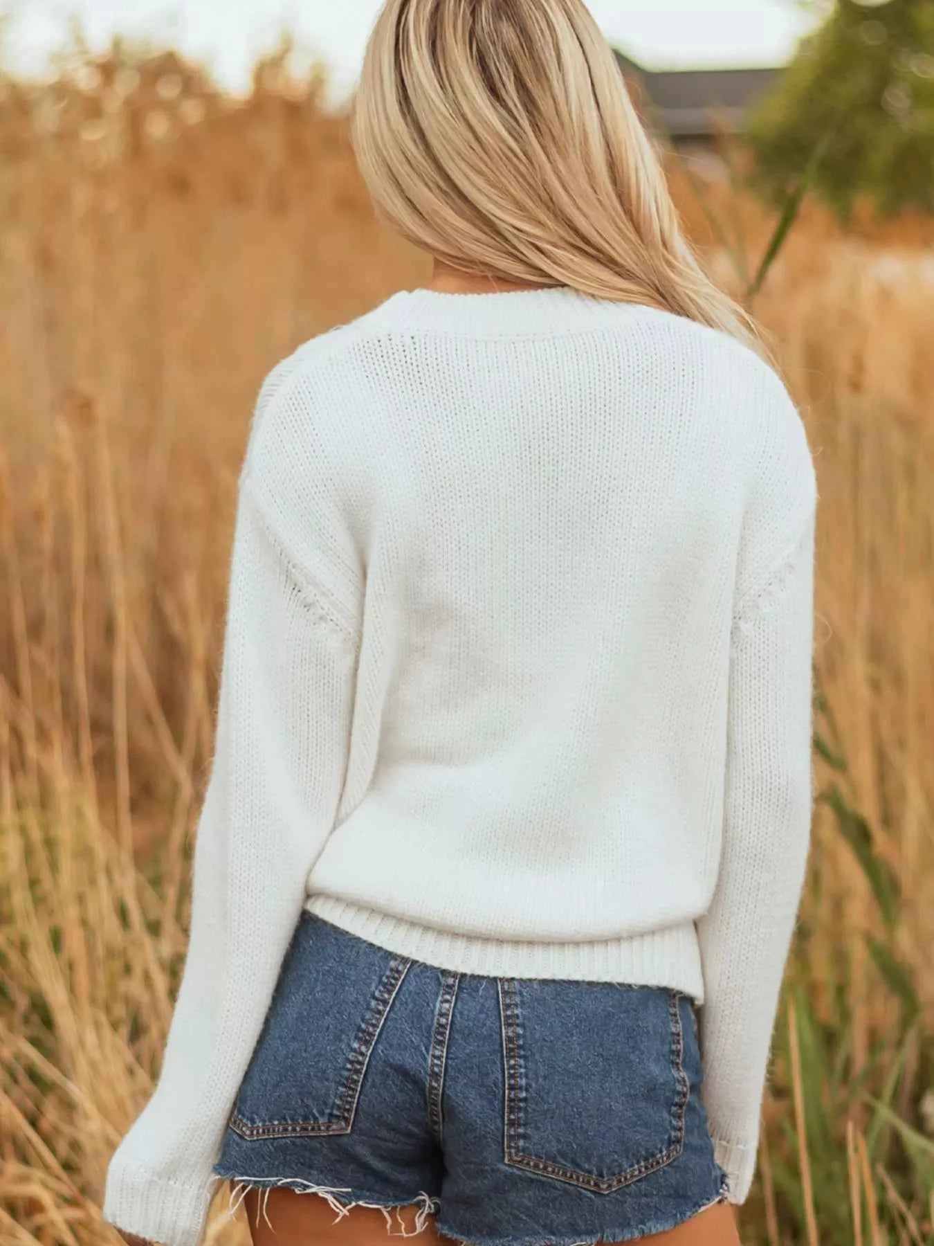 Embroidered Bow Boots Graphic Drop Shoulder Sweater e570b4f7-49a7-4430-8a8b-de71317c19b8-Max-Origin
