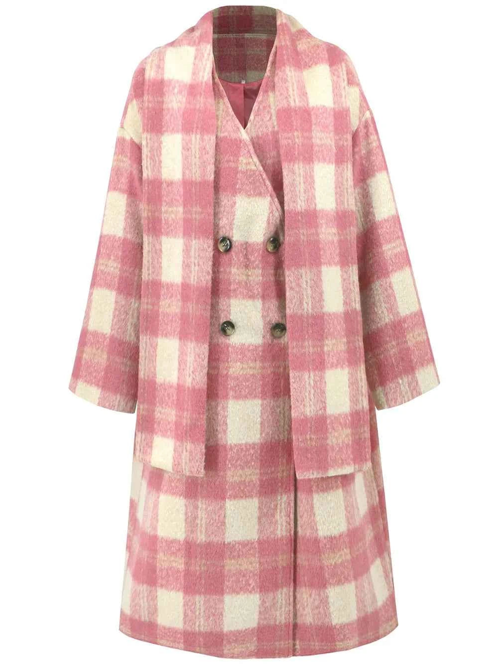 Plaid Button Up Long Sleeve Coat e589d19e-29ba-4e73-bdaf-d2e7a725f622-Max