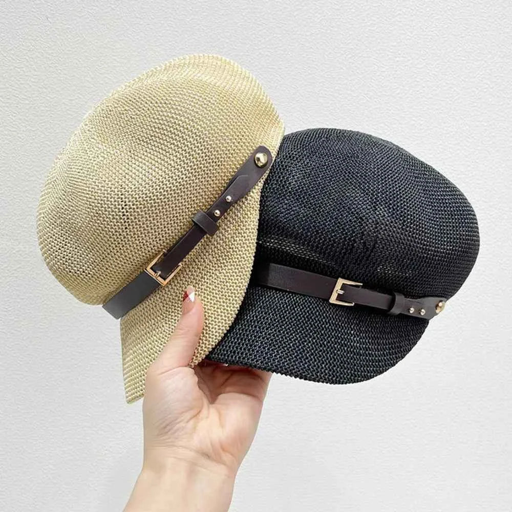 Straw Woven Buckle Hat e5db98a0-afc1-4724-b7ea-a302279732a0-Max