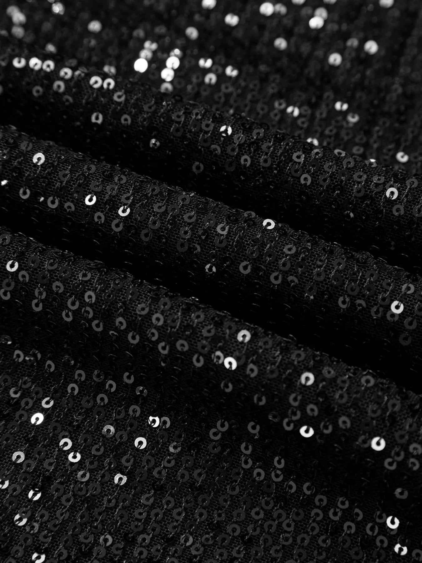 Sequin Mock Neck Drape Open Back Bell Sleeve Top e6b3b9a84e4c4ea3abeac4e49e7d4e7e-Max-Origin