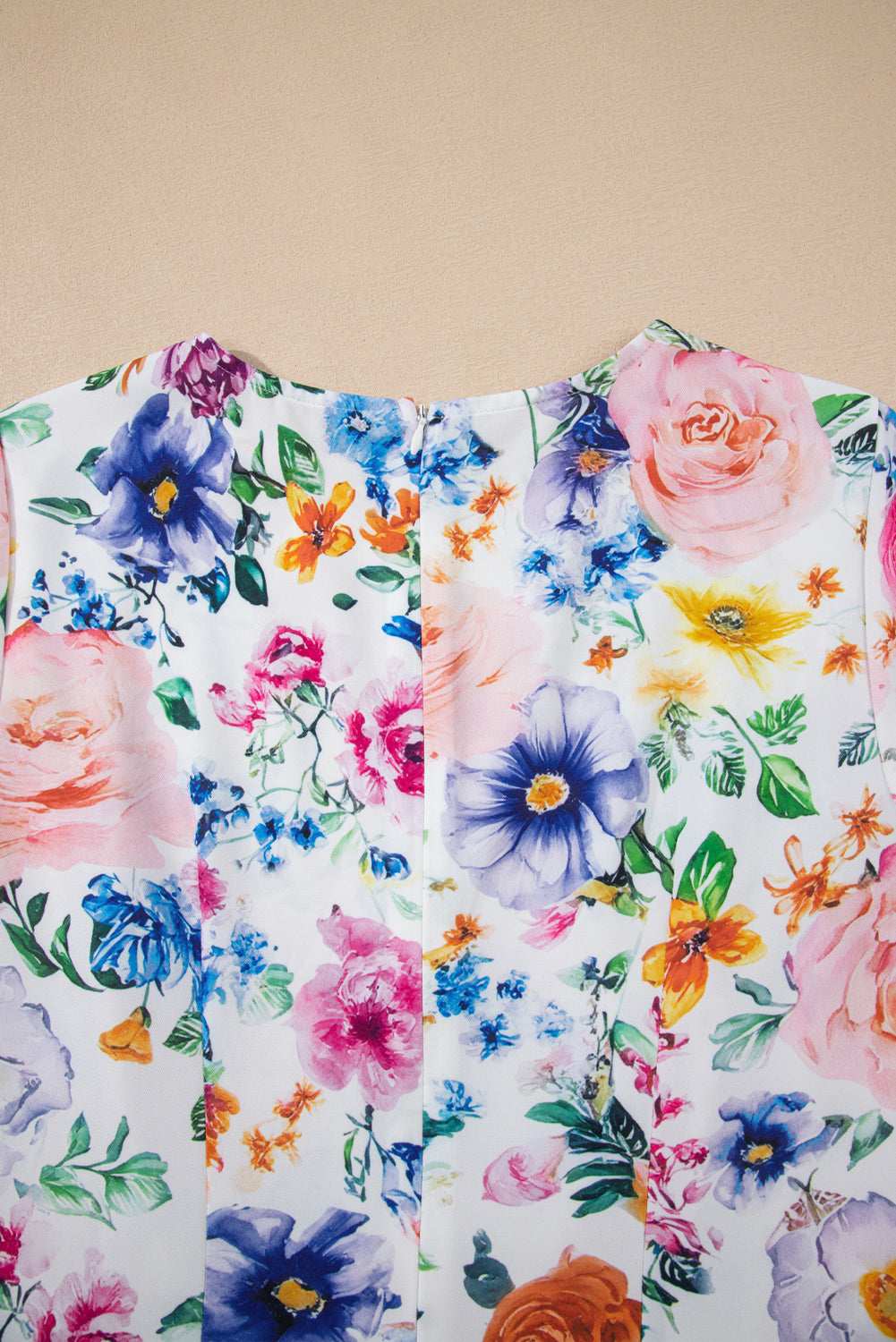 Sky Blue Vibrant Floral Print Cap Sleeve Mini Dress e7a7754ab4b018a2-_6