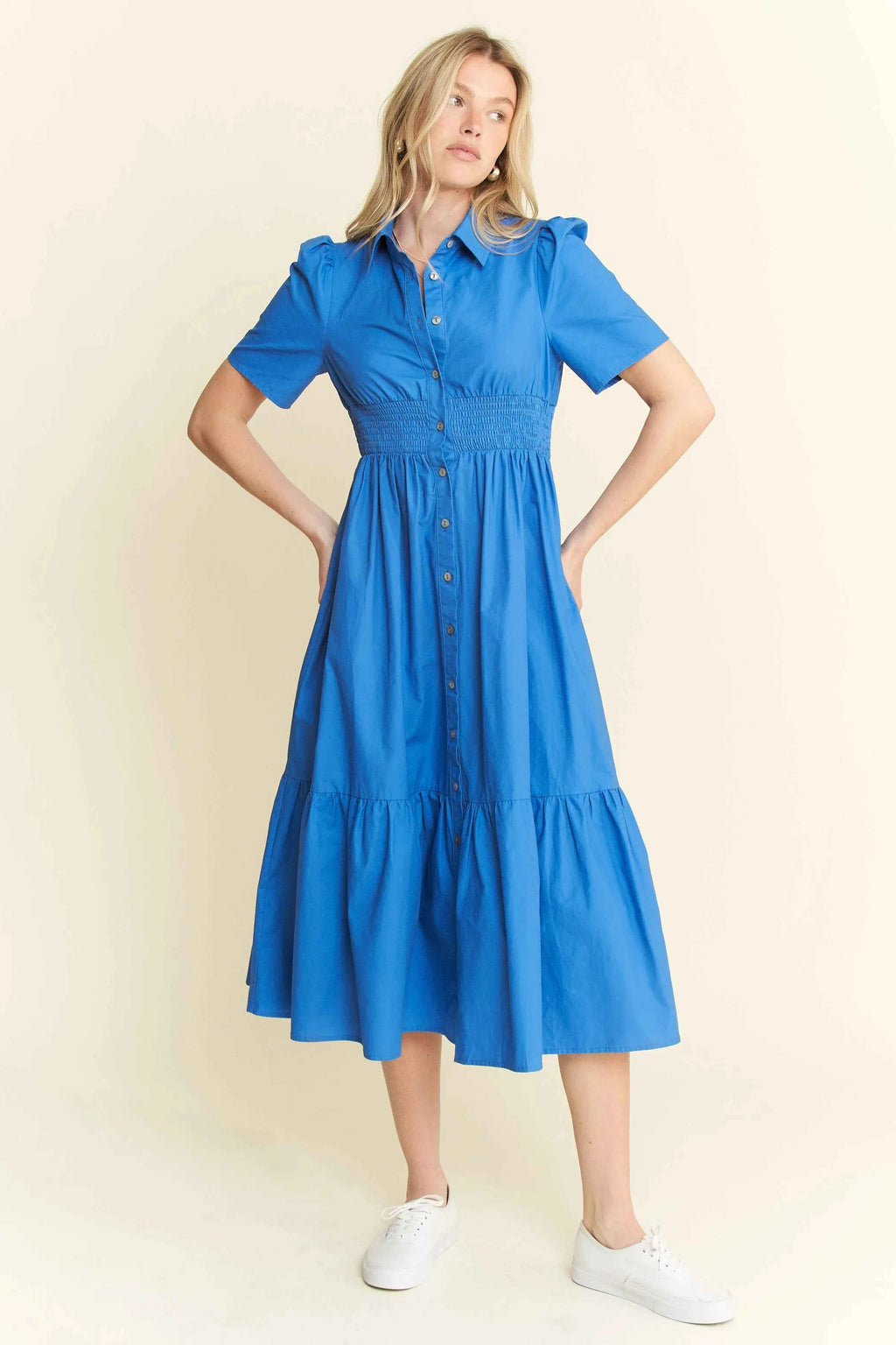 Jade By Jane Short Sleeve Button Down Midi Dress e7ca1d639c6447efb7c0dccbcc0e38a9-Max-Origin
