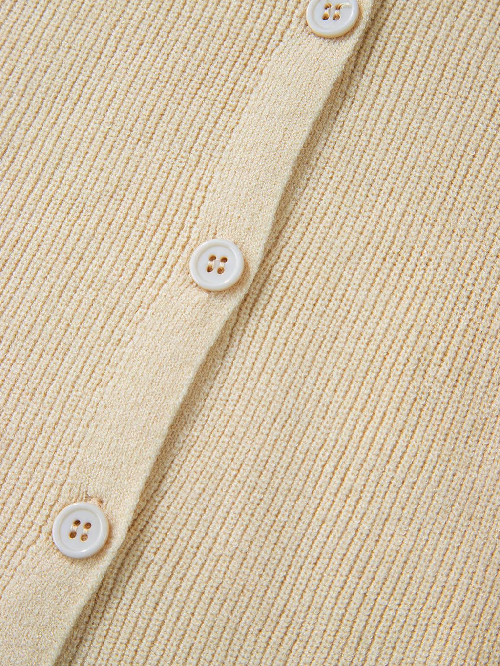 Ribbed Knit Button Front V Neck Cardigan e83719f89fa641efa3221289e22ce70e-Max-Origin