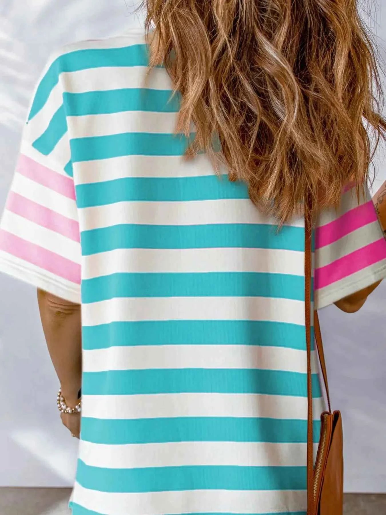 Striped Oversized Short Sleeve T-Shirt e88261ef-fefa-4ab6-a4c4-793a3016986a-Max-Origin