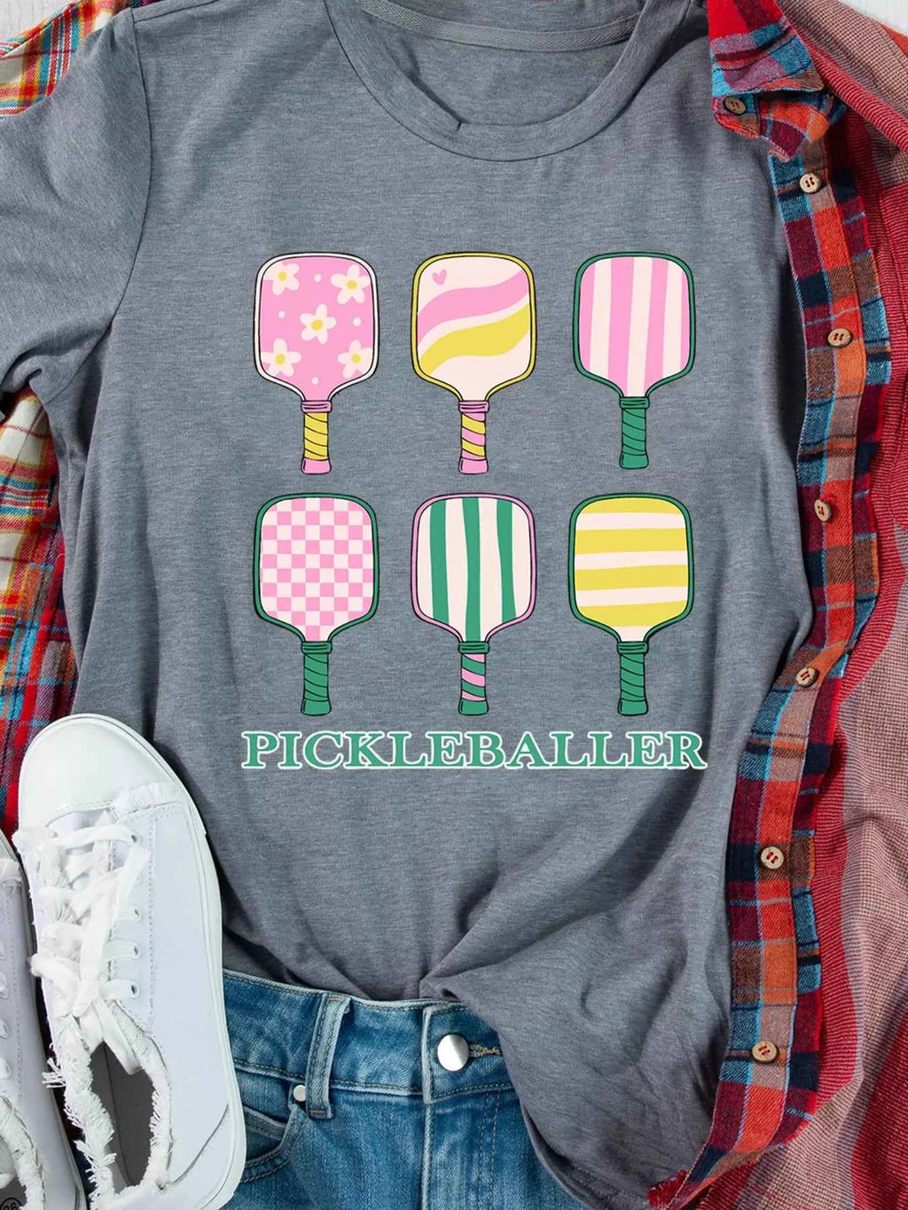 PICKLEBALLER Playful Bats Printed Casual T Shirt e8ab4eaa98d349f2a26a4848a7b9894e-Max-Origin