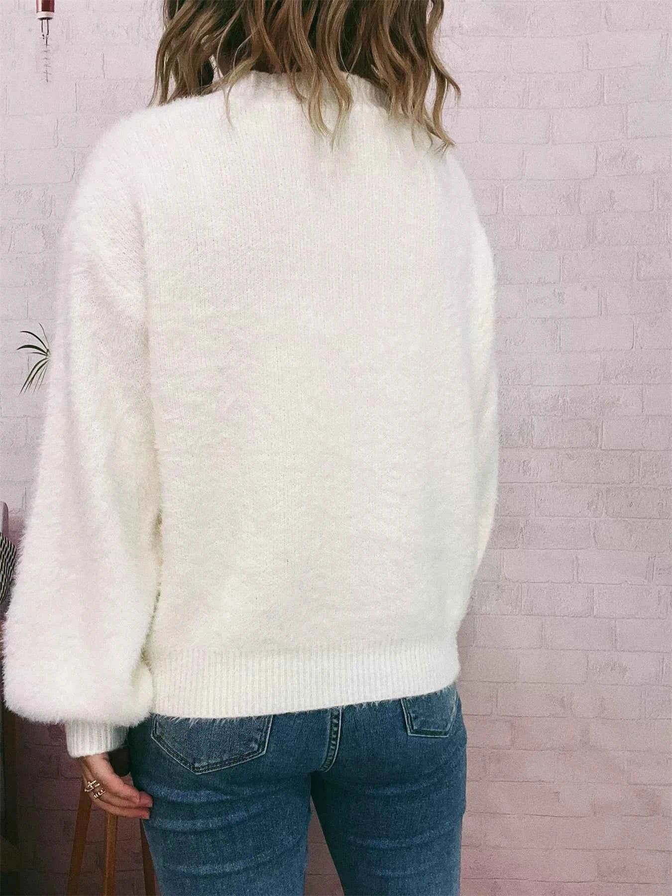 Fuzzy Button-Up Long Sleeve Cardigan e8e09562b0f5496d9bf883d15ba0deb6-Max-Origin