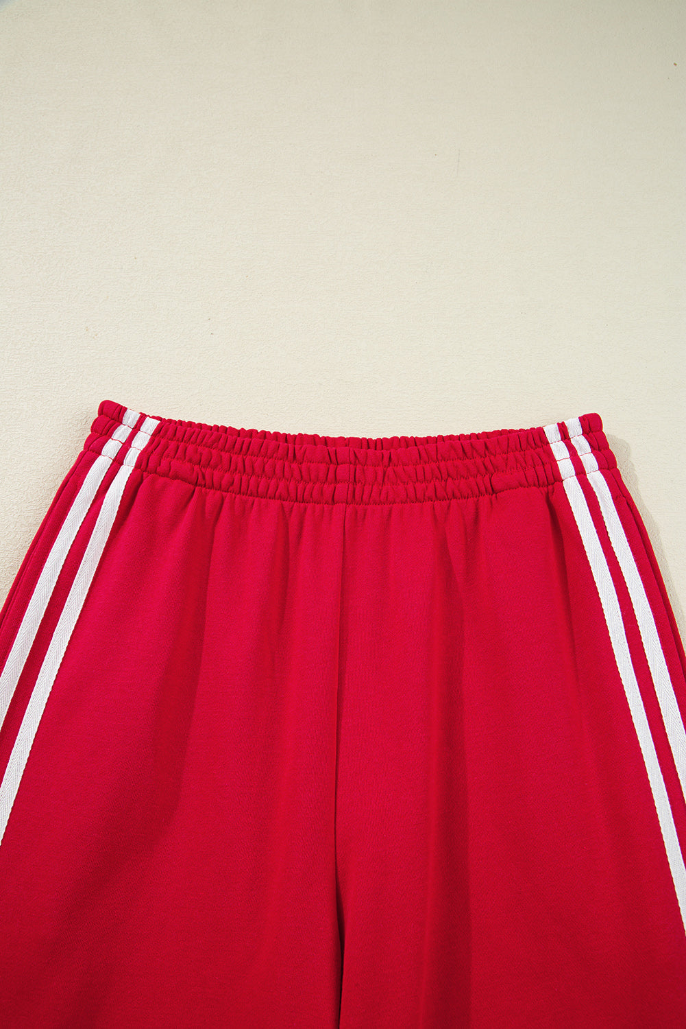 Dirty Blue Varsity Striped Detail Cropped Pullover Wide Leg Pants 2pcs Outfit e8f0e858d329c97b