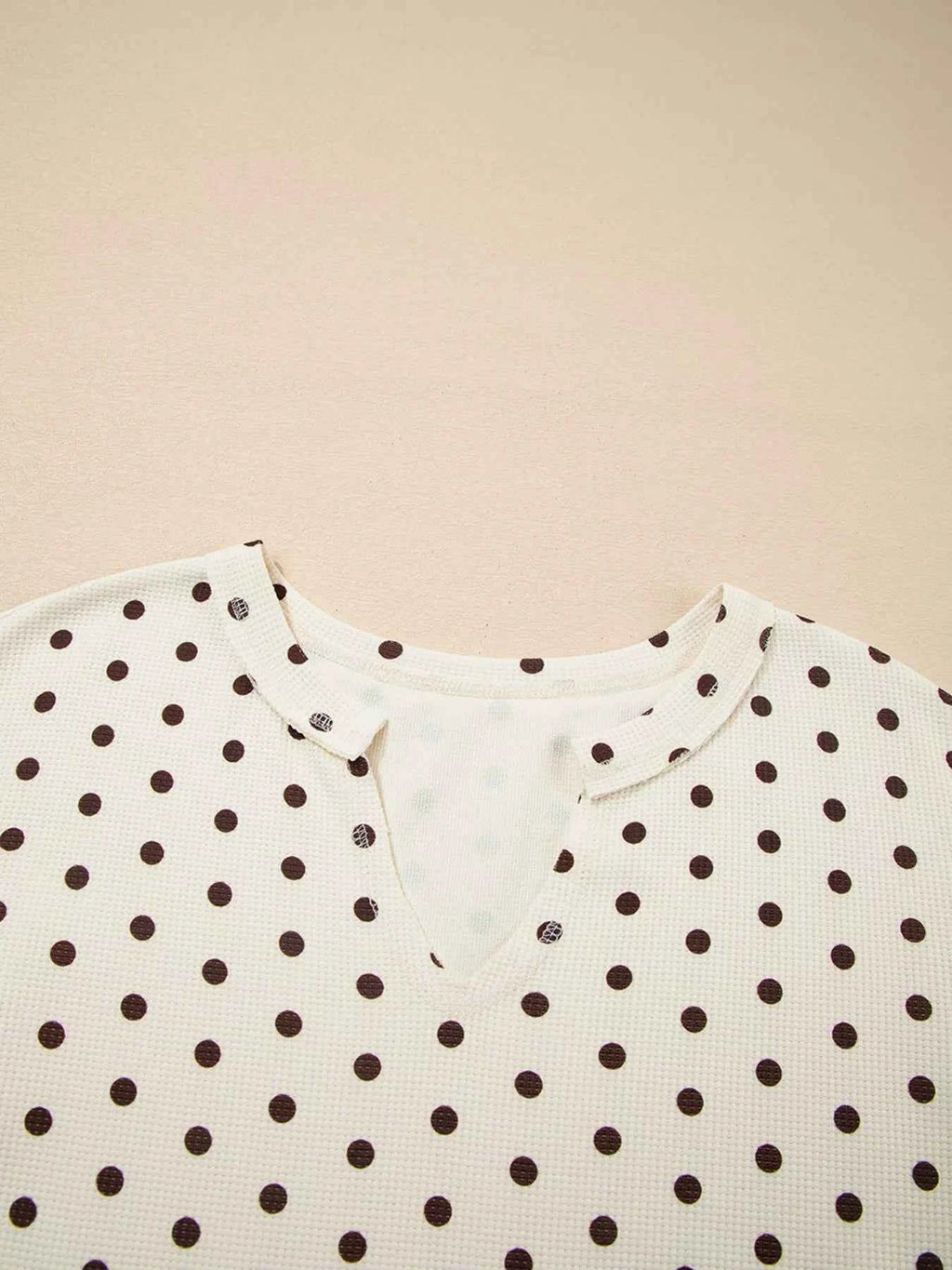 Polka Dot Notched Long Sleeve Top and Drawstring Joggers Lounge Set e93482fde6604f21b8b87bb3fd7afa89-Max-Origin