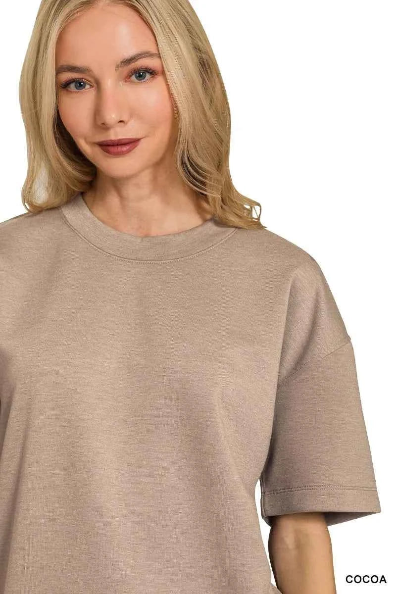 Zenana Scuba Short Sleeve Top & Shorts Set e944ad06cbf04d0cad786b917ce2fb53-Max-Origin