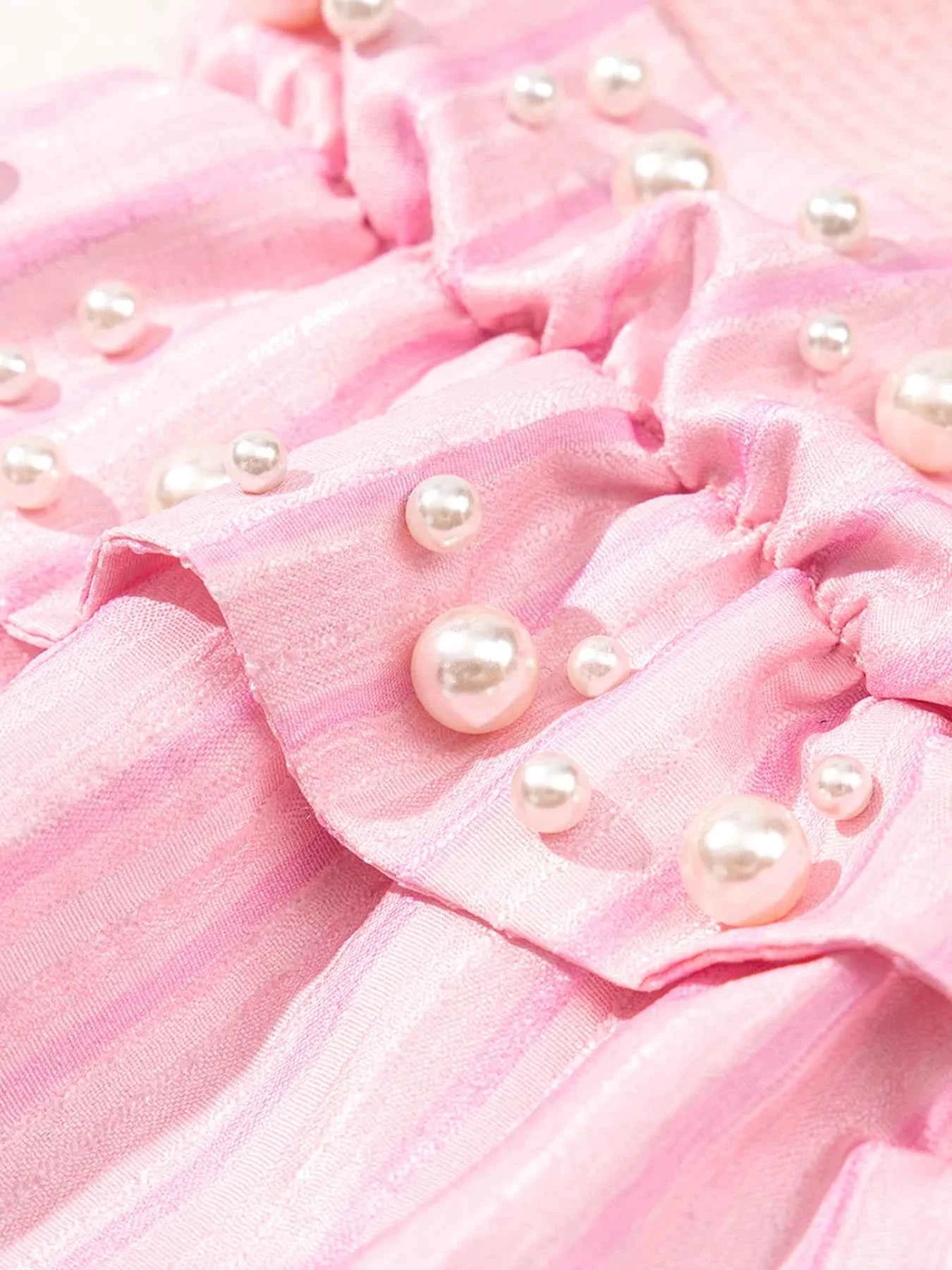 Pearl Embellished Ruffle Sleeve Blouse e98dbaa777f74720874413e66f35ba25-Max-Origin