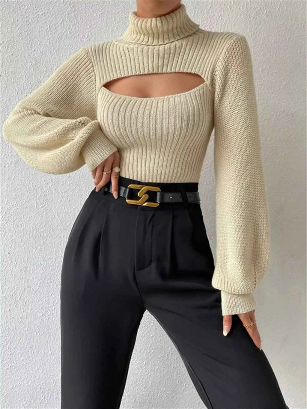 Cutout Front Turtleneck Long Sleeve Sweater e9c1198e8edc4c69b51ea571fcd0d3f1-Max-Origin