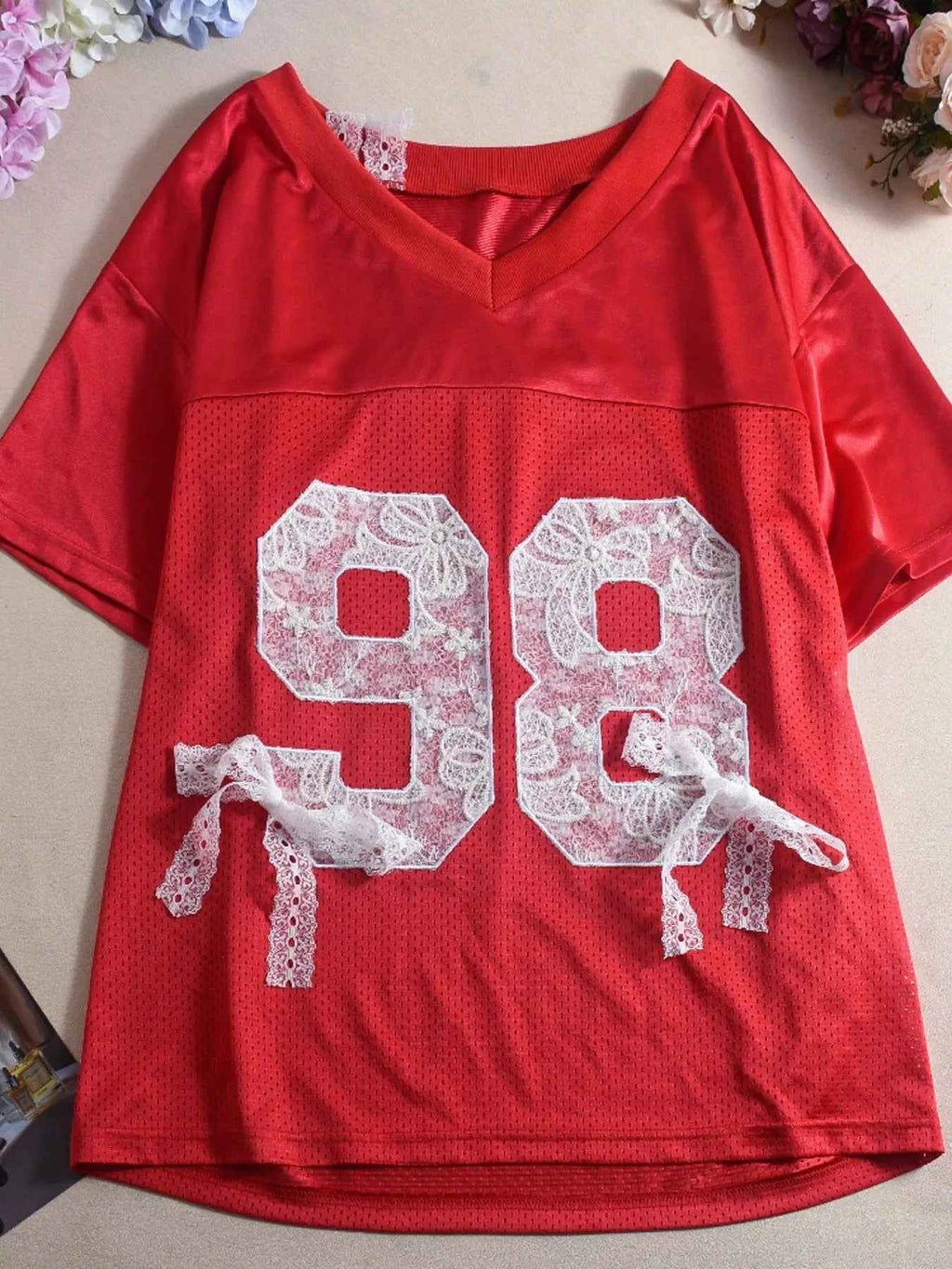Oversized Number 98 Half Sleeve T-Shirt e9c15b8f-9277-4fc6-82b7-be3a9999d4da-Max-Origin