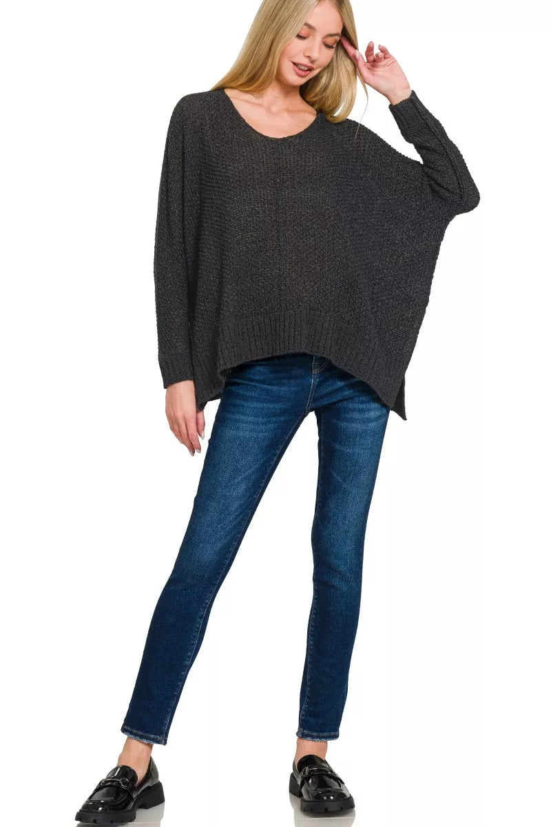 Zenana Dolman Sleeve V-Neck Sweater e9df3b9b4b4d4c6ab3c048da8edaf972-Max-Origin
