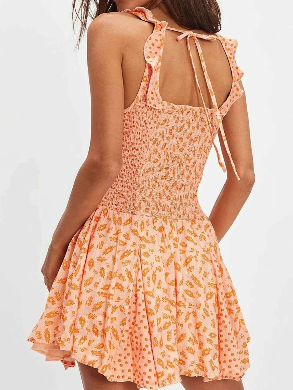 Floral Scoop Neck Mini Dress with Ruffle Hem ea1e750e-d0c2-4b0a-b5e2-e08817bf4063-Max-Origin