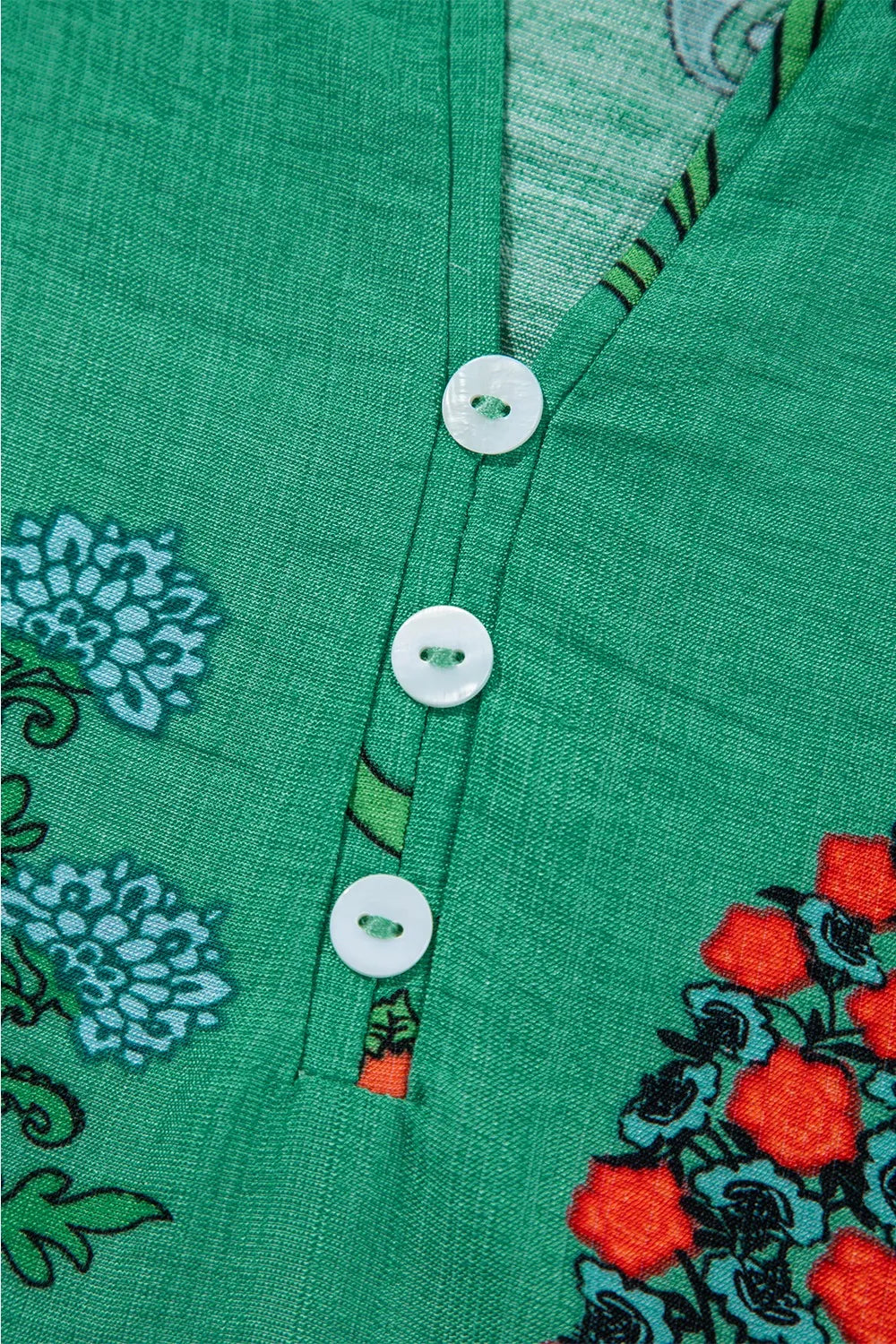 Floral Print Notched Short Sleeve Blouse ea5afef1-a793-4a11-b326-4624a1d4056c-Max-Origin